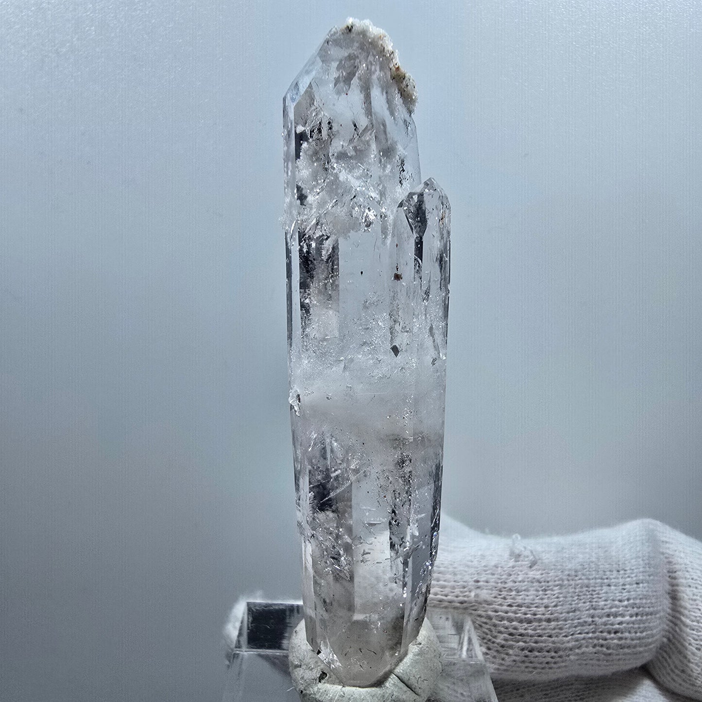 Quartz fumé lémurien Enhydro DT, quartz druze Valentine Pocket Goboboseb Namibie 69 x 17 x 13 mm