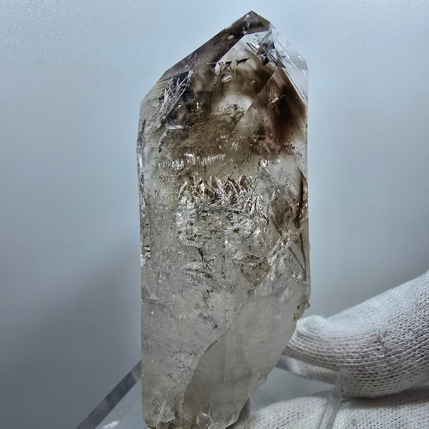 Enhydro Phantom Smoky Quartz Tip, 2x Bubble Valentine Pocket Goboboseb Namibia 83*37*27mm