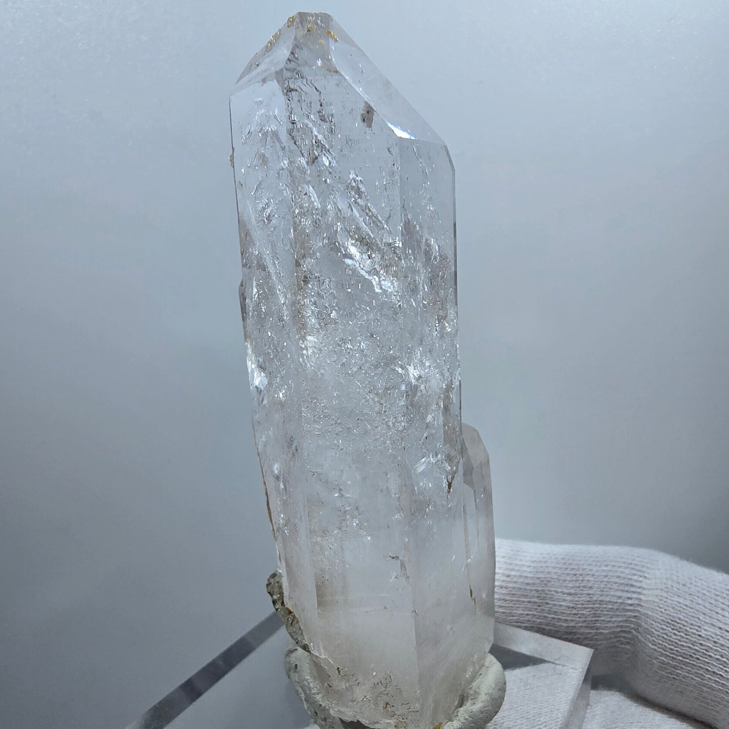 Sceptre en quartz fumé lémurien Enhydro, 3x Bubble Valentine Pocket Goboboseb Namibie 84*33*26mm