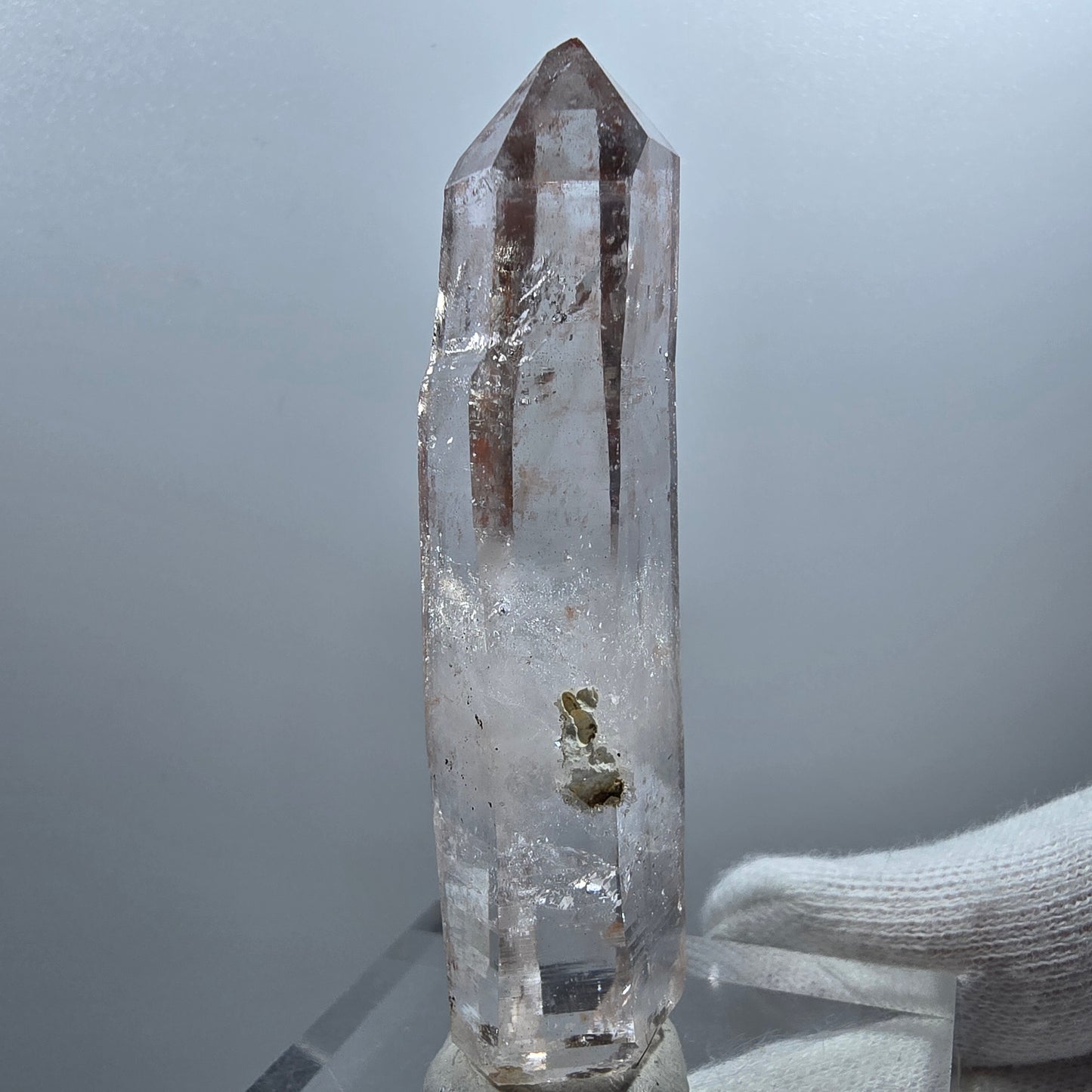 Lemurian Phantom Smoky Quartz DT Scepter Stage Valentine Pocket Goboboseb Namibie 70*19*14mm