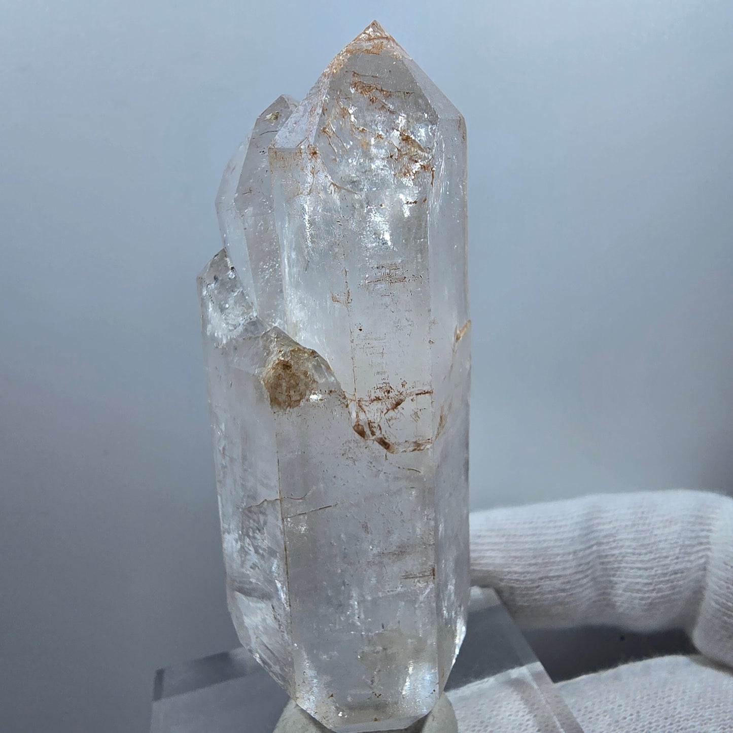 Lemurian Phantom Smoky Quartz DT Scepter Stage Valentine Pocket Goboboseb Namibie 77*28*24mm