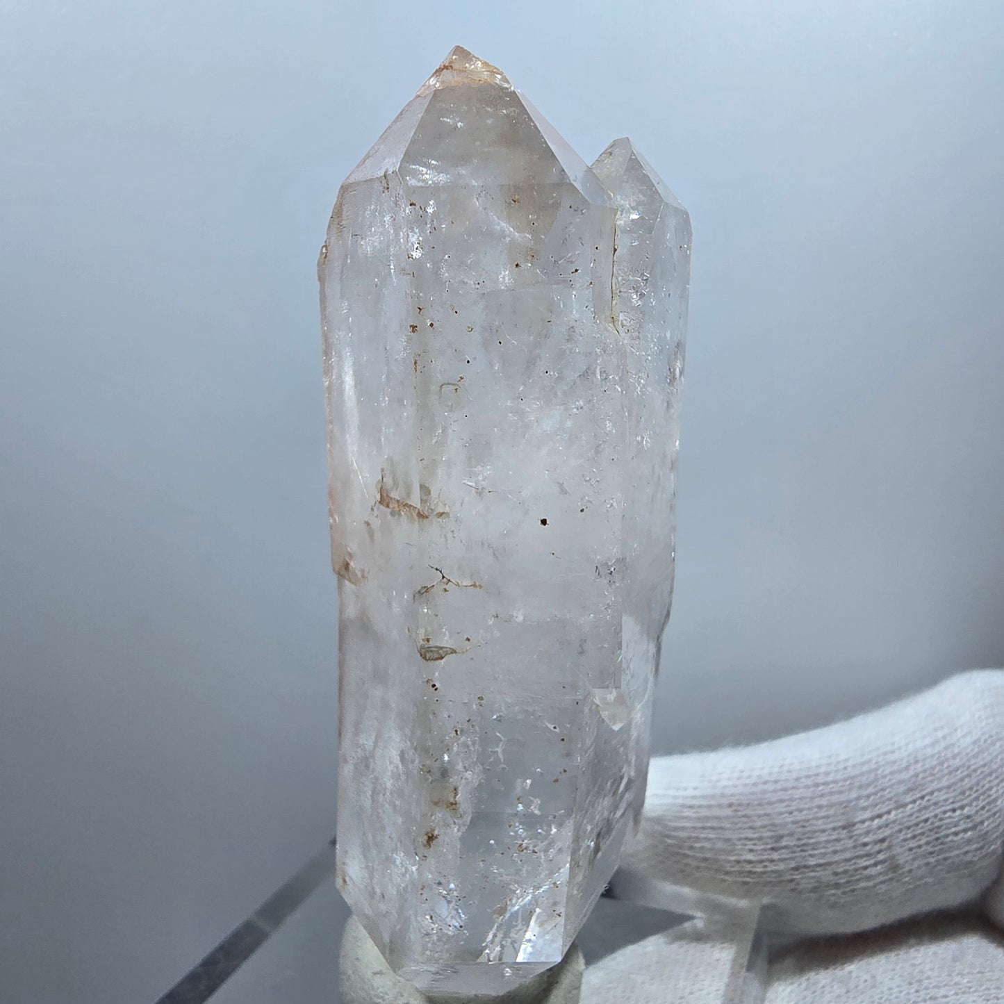 Lemurian Phantom Smoky Quartz DT Scepter Stage Valentine Pocket Goboboseb Namibie 77*28*24mm