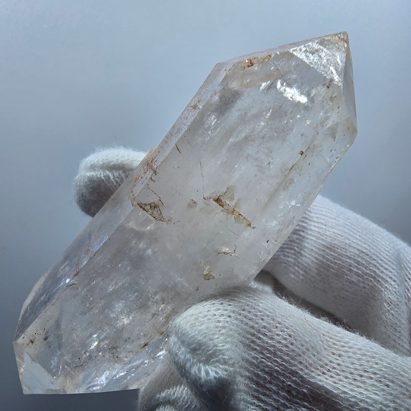 Lemurian Phantom Smoky Quartz DT Scepter Stage Valentine Pocket Goboboseb Namibie 77*28*24mm