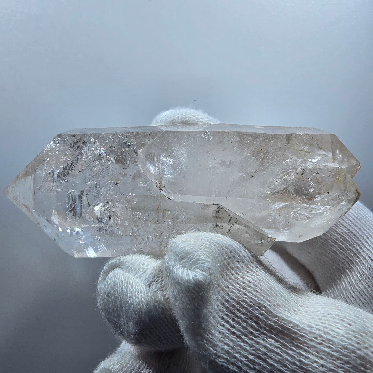 Lemurian Phantom Smoky Quartz DT Scepter Stage Valentine Pocket Goboboseb Namibie 77*28*24mm