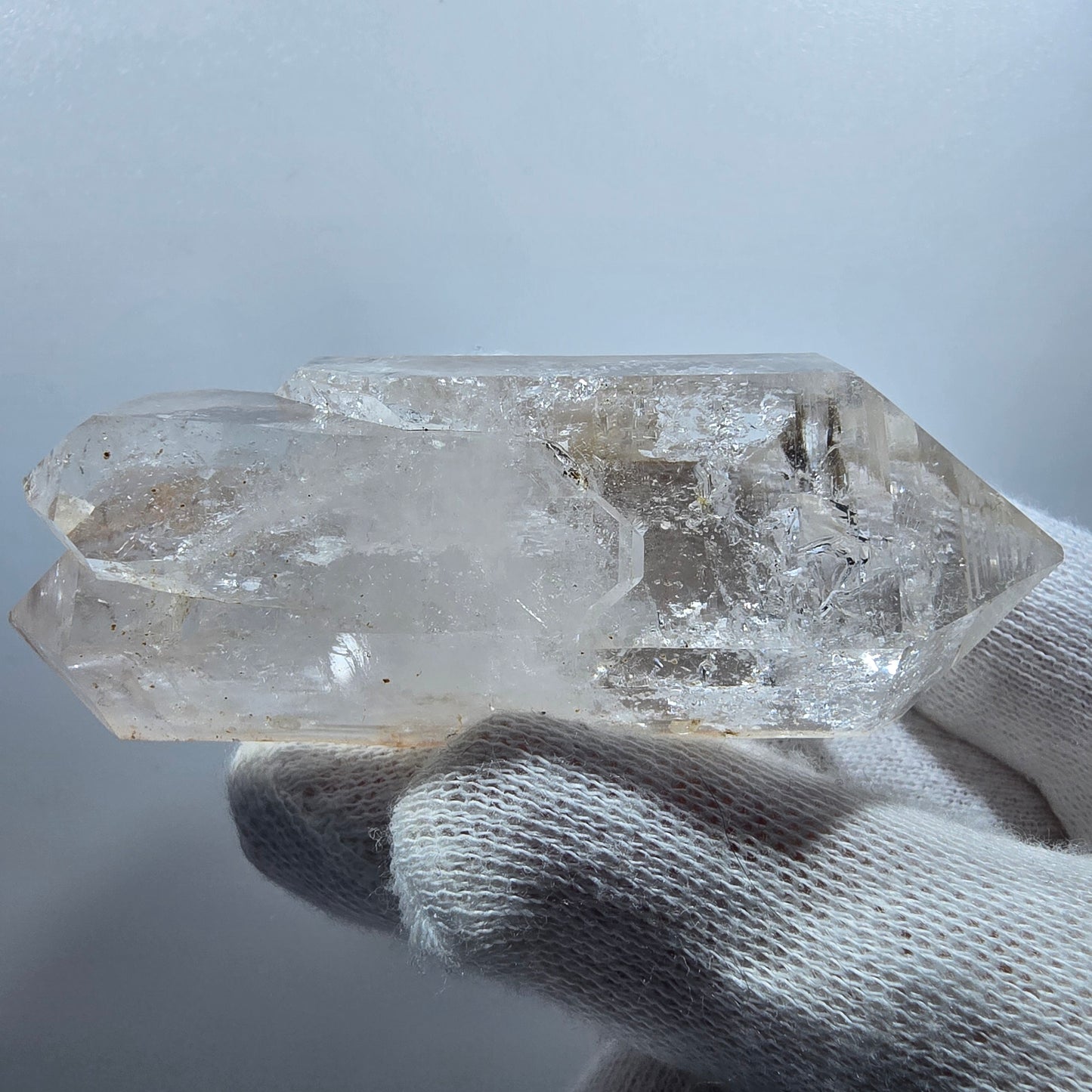 Lemurian Phantom Smoky Quartz DT Scepter Stage Valentine Pocket Goboboseb Namibie 77*28*24mm