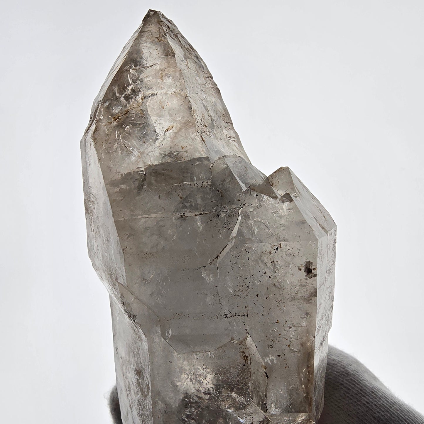 XL Enhydro Skeleton Quartz fumé DT, calcite UV, 2x Bubble Valentine Pocket Namibie 165*56*45mm