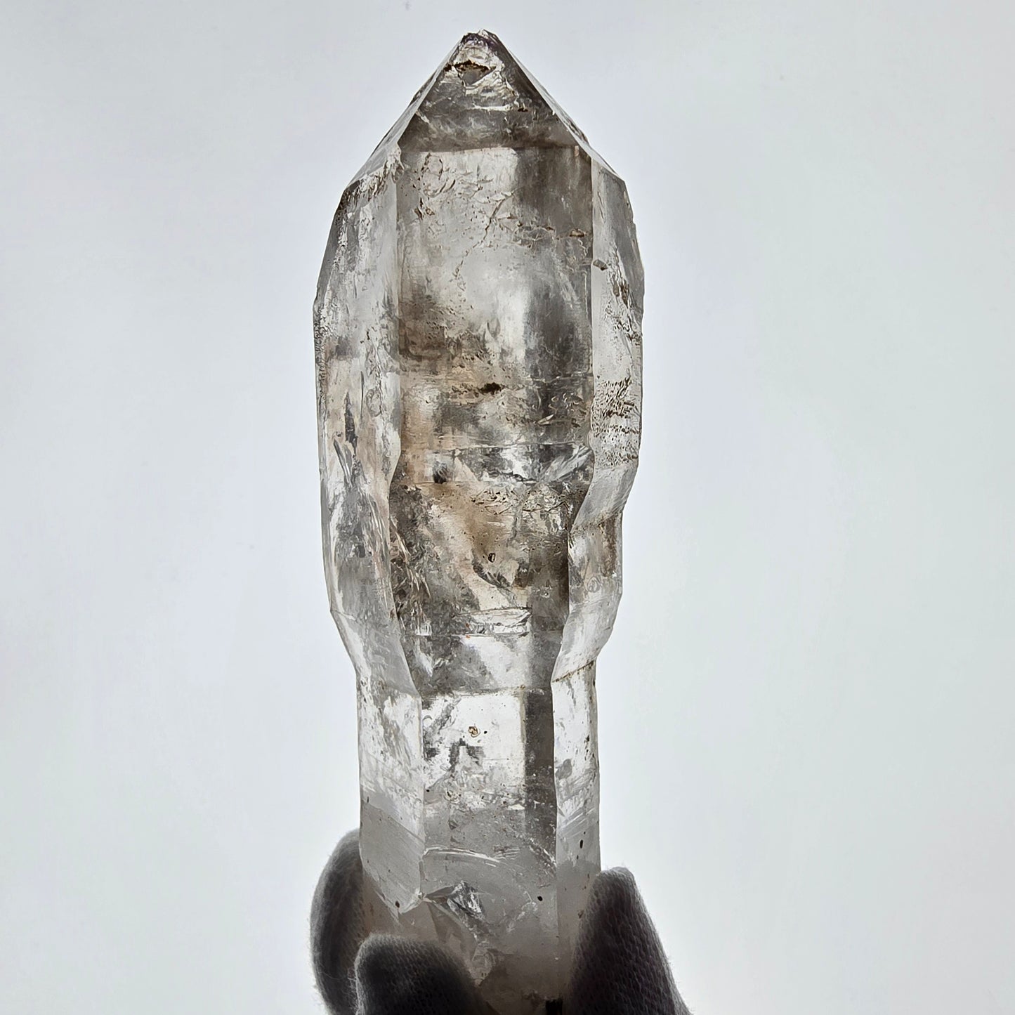 XL Enhydro Skeleton Smoky Quartz DT Scepter, Large Bubble Valentine Pocket, Namibia 135*46*32mm