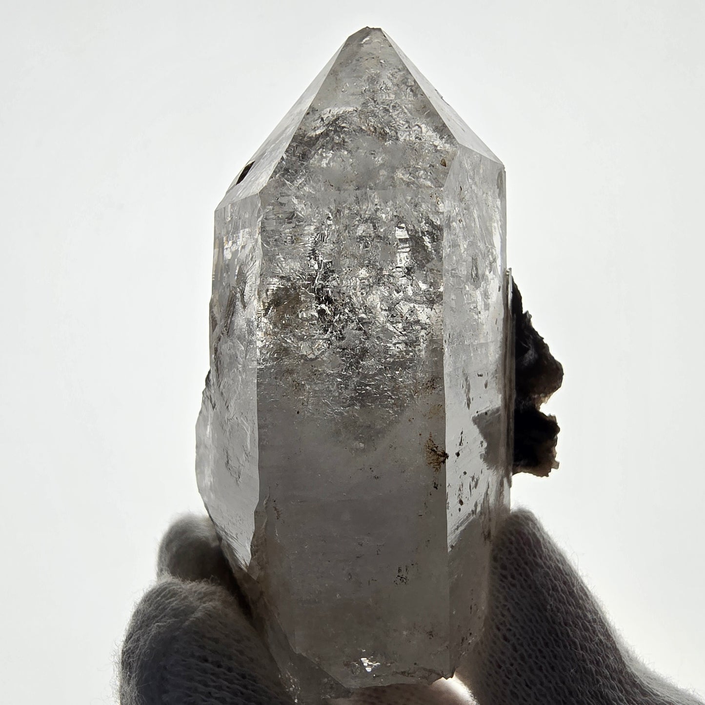 Goboboseb de poche Phantom Smoky Quartz UV Calcite Stage Valentine Namibie 65 x 42 x 37 mm
