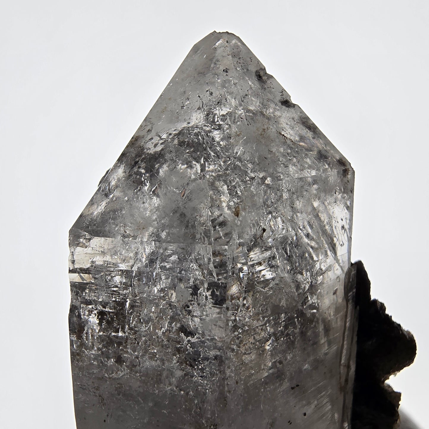 Goboboseb de poche Phantom Smoky Quartz UV Calcite Stage Valentine Namibie 65 x 42 x 37 mm