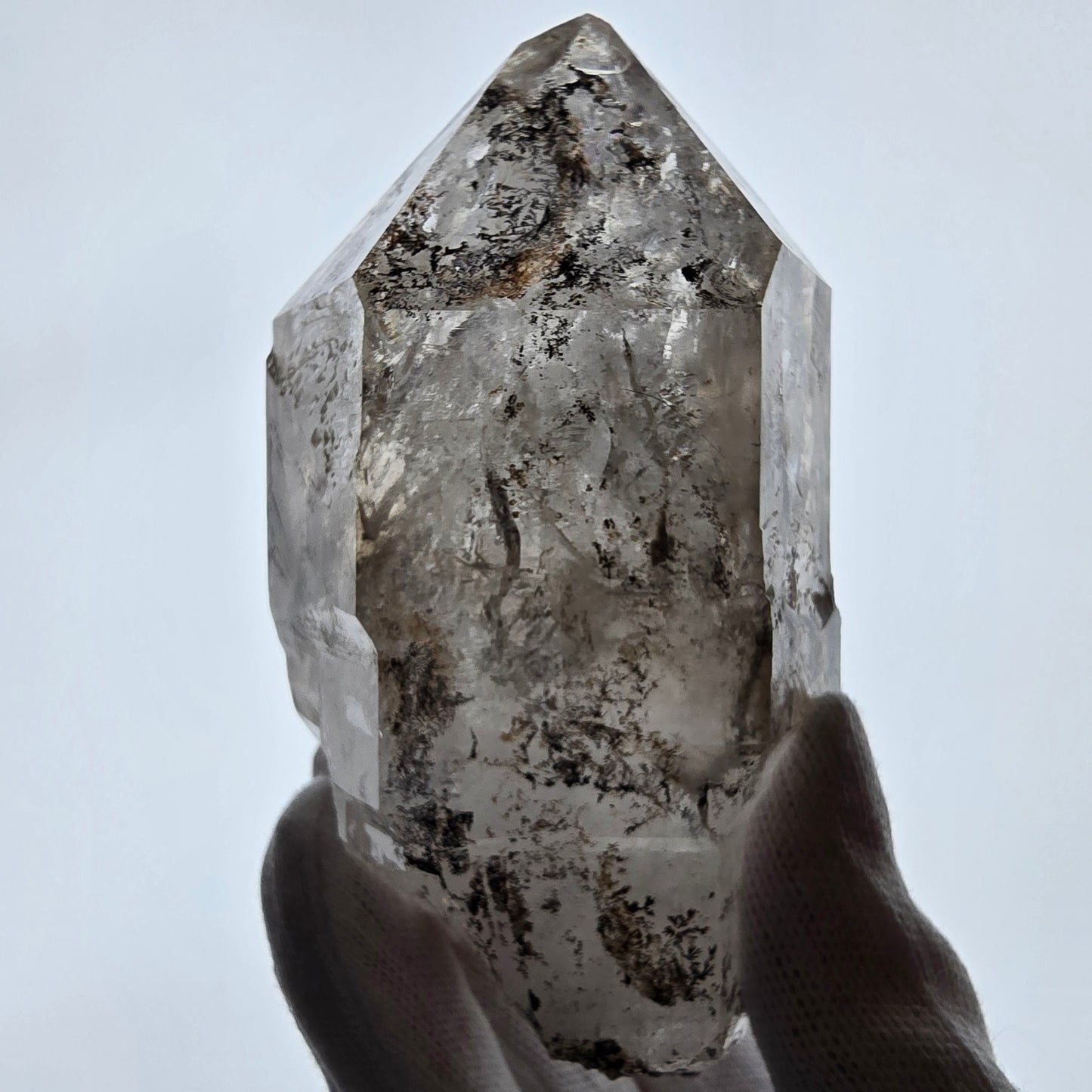 XL Enhydro Window Smoky Quartz Scepter, 2x Bubble (large) Valentine Pocket Namibia 121*67*55mm