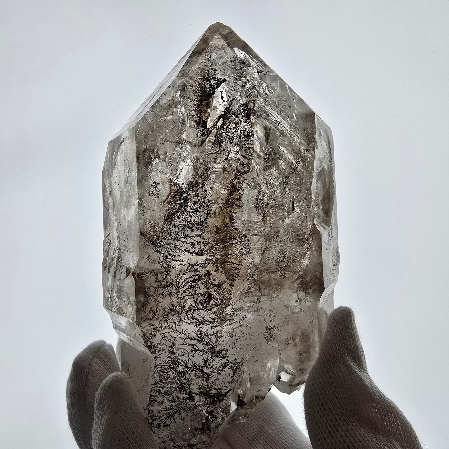 XL Enhydro Window Smoky Quartz Scepter, 2x Bubble (large) Valentine Pocket Namibia 121*67*55mm