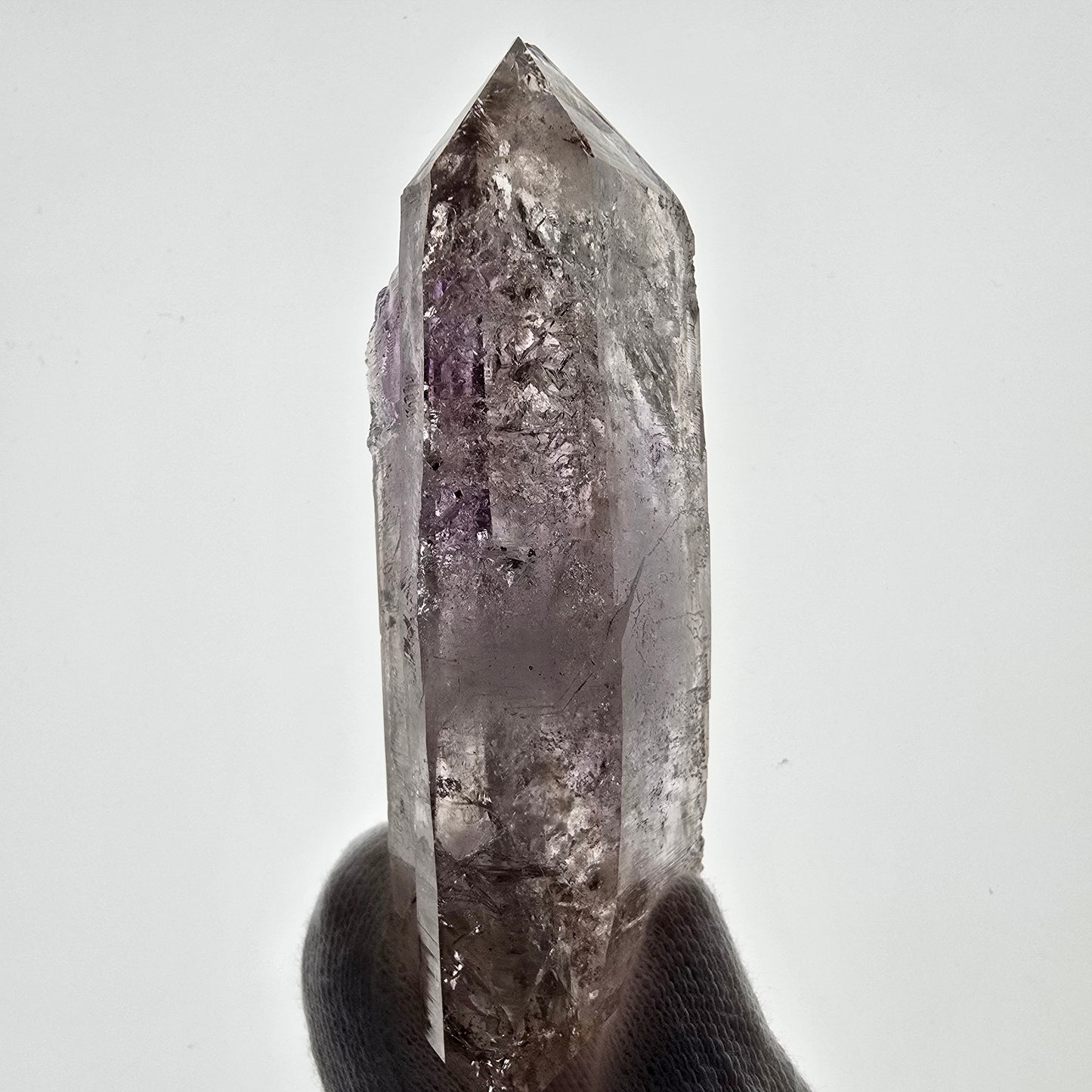 Sceptre d'améthyste squelette Enhydro DT UV Calcite 2x Bubble Valentine Pocket Namibie 99*35*31mm