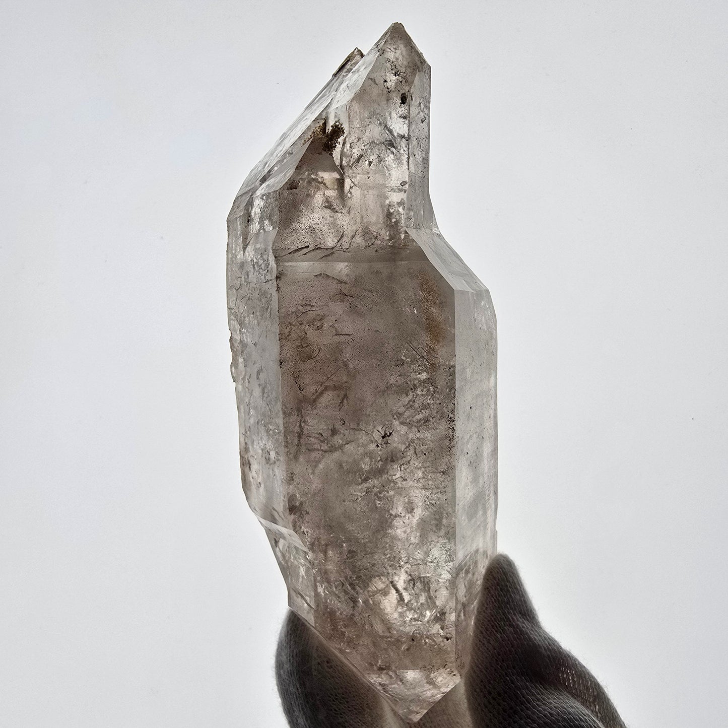 Enhydro Skelett Rauchquarz DT Zepter, 2x Blase Valentine Pocket Gobo. Namibia 132*48*39mm