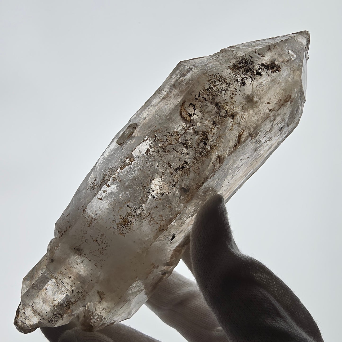 XL Skeleton Phantom Smoky Quartz DT Sceptre Valentine Pocket, Namibie 183*56*44mm