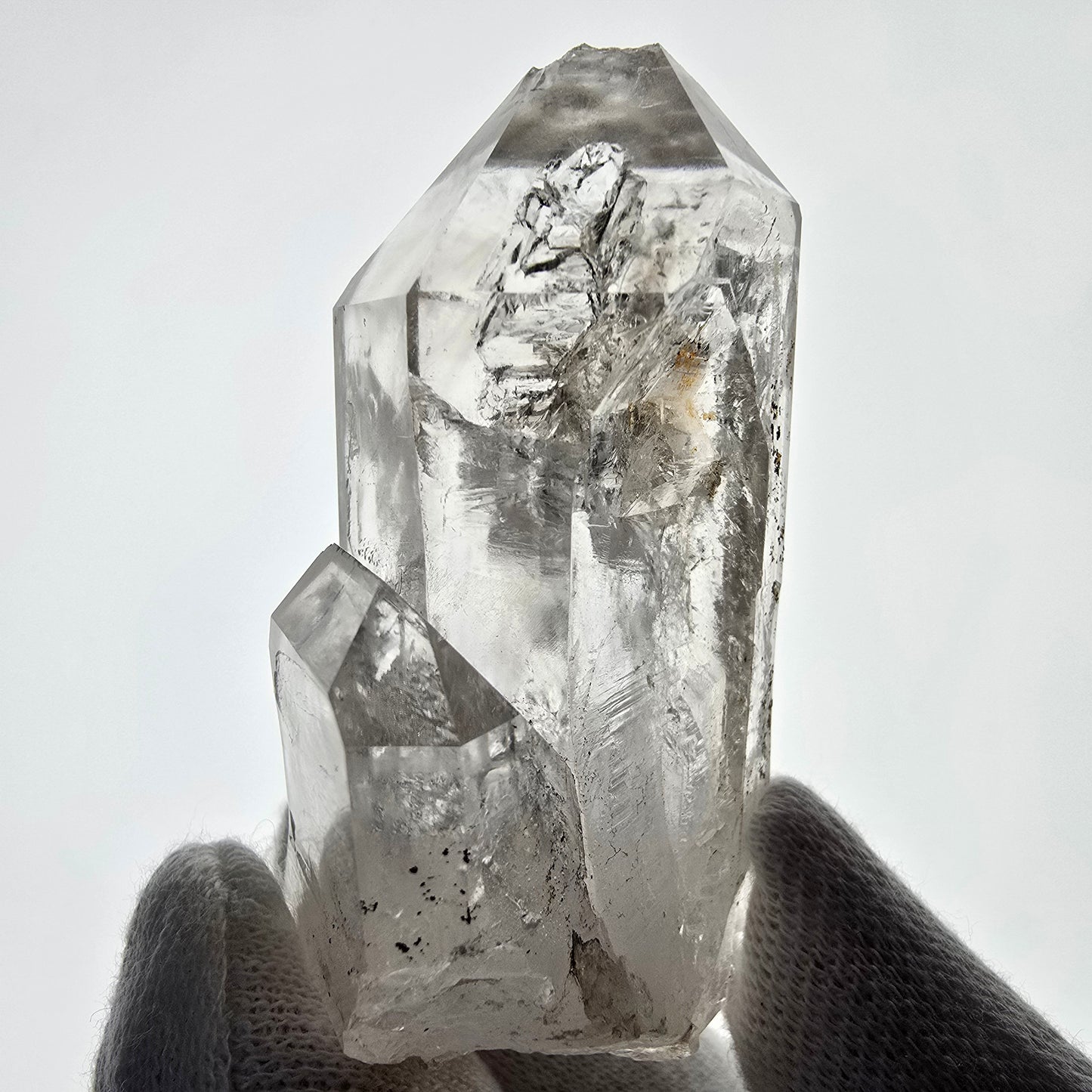 Squelette Fantôme Quartz Fumé DT Sceptre Valentine Pocket Goboboseb Namibie 66*37*24mm