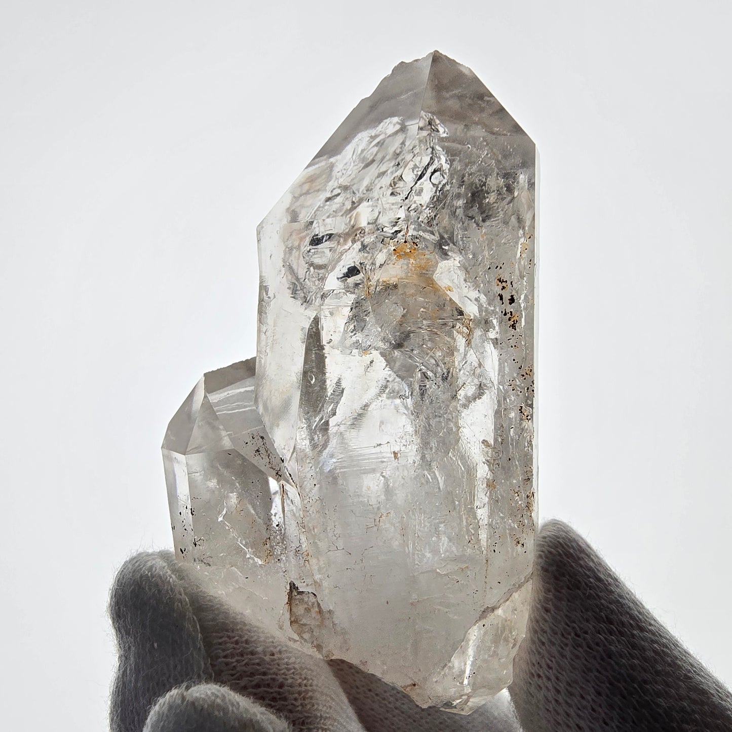 Squelette Fantôme Quartz Fumé DT Sceptre Valentine Pocket Goboboseb Namibie 66*37*24mm