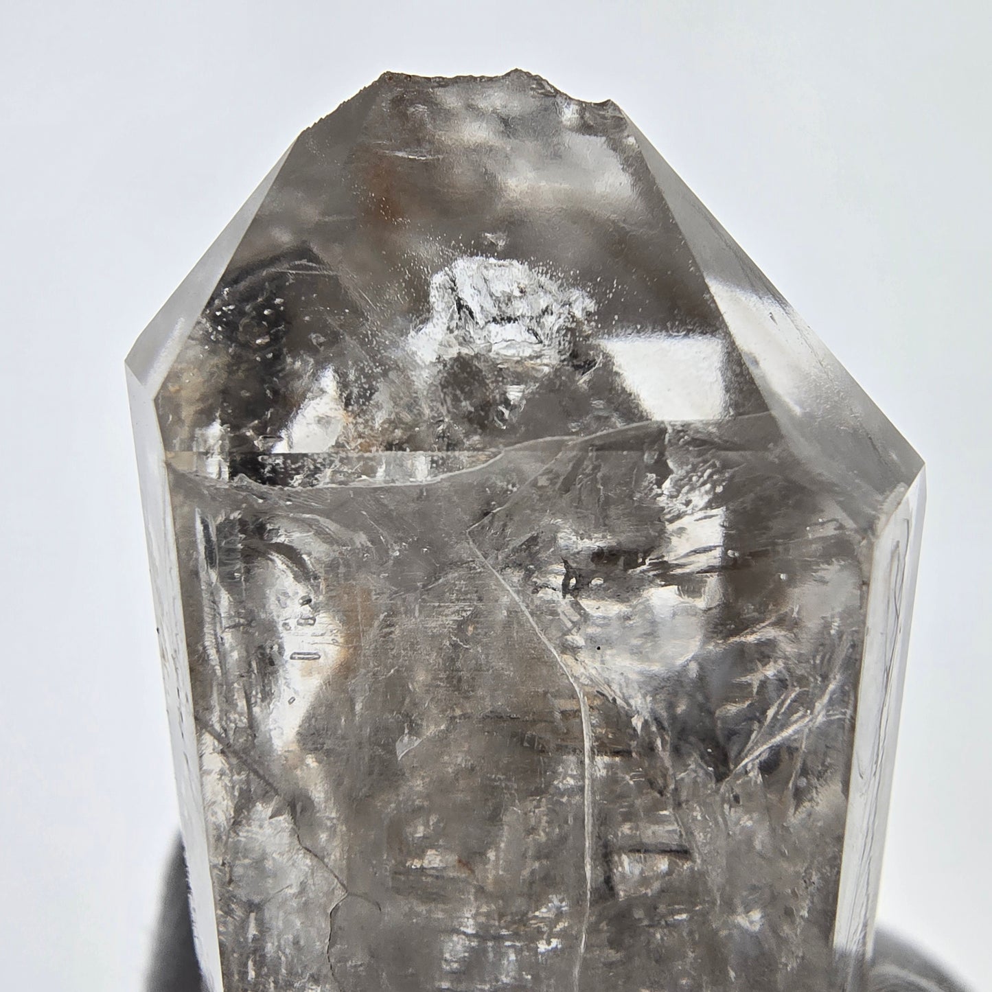 Squelette Fantôme Quartz Fumé DT Sceptre Valentine Pocket Goboboseb Namibie 66*37*24mm