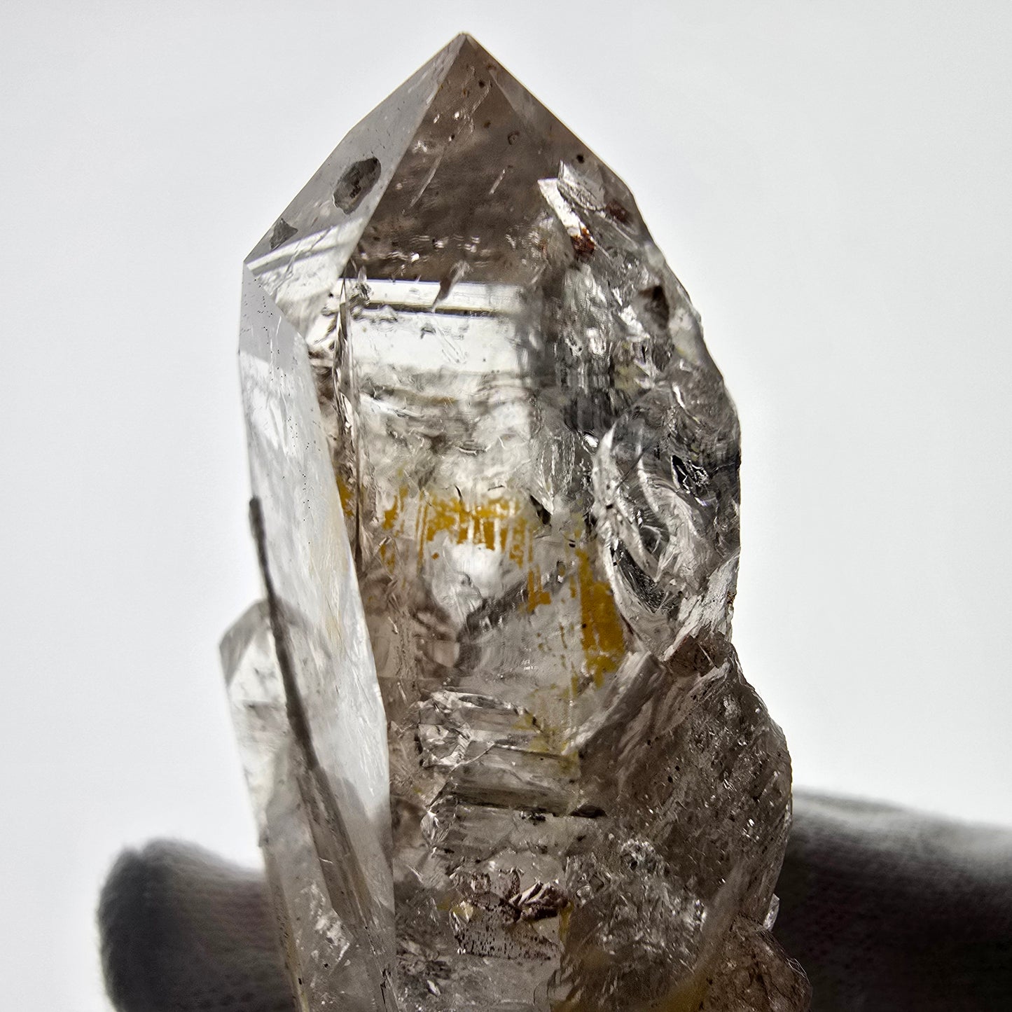 Squelette Fantôme Quartz Fumé DT Sceptre Valentine Pocket Goboboseb Namibie 78*44*24mm