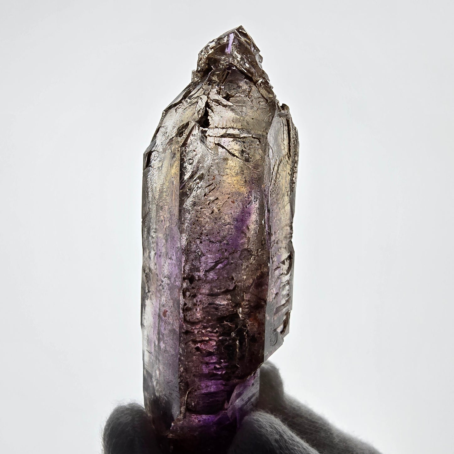 Sceptre d'améthyste squelette Enhydro, 3x Bubble Valentine Pocket Goboboseb Namibie 78*27*23mm
