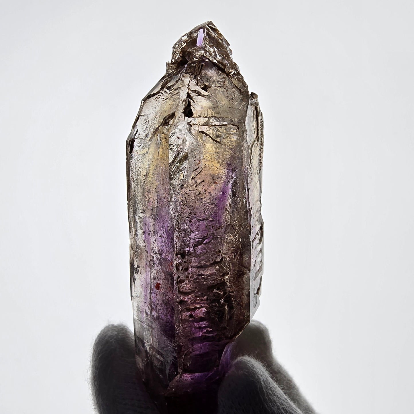 Sceptre d'améthyste squelette Enhydro, 3x Bubble Valentine Pocket Goboboseb Namibie 78*27*23mm