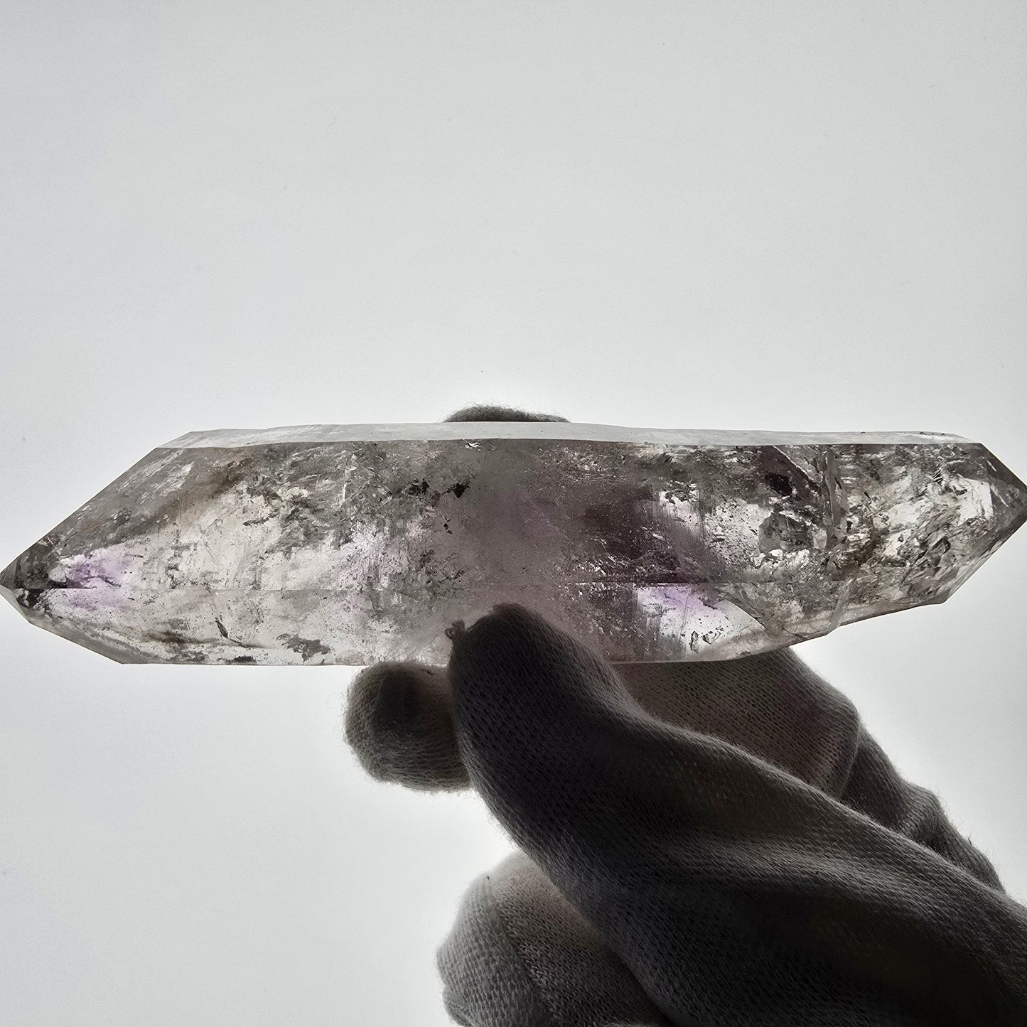 Enhydro Skeleton Amethyst DT Scepter 4x Bubble Valentine Pocket Goboboseb Namibie 122*31*26mm