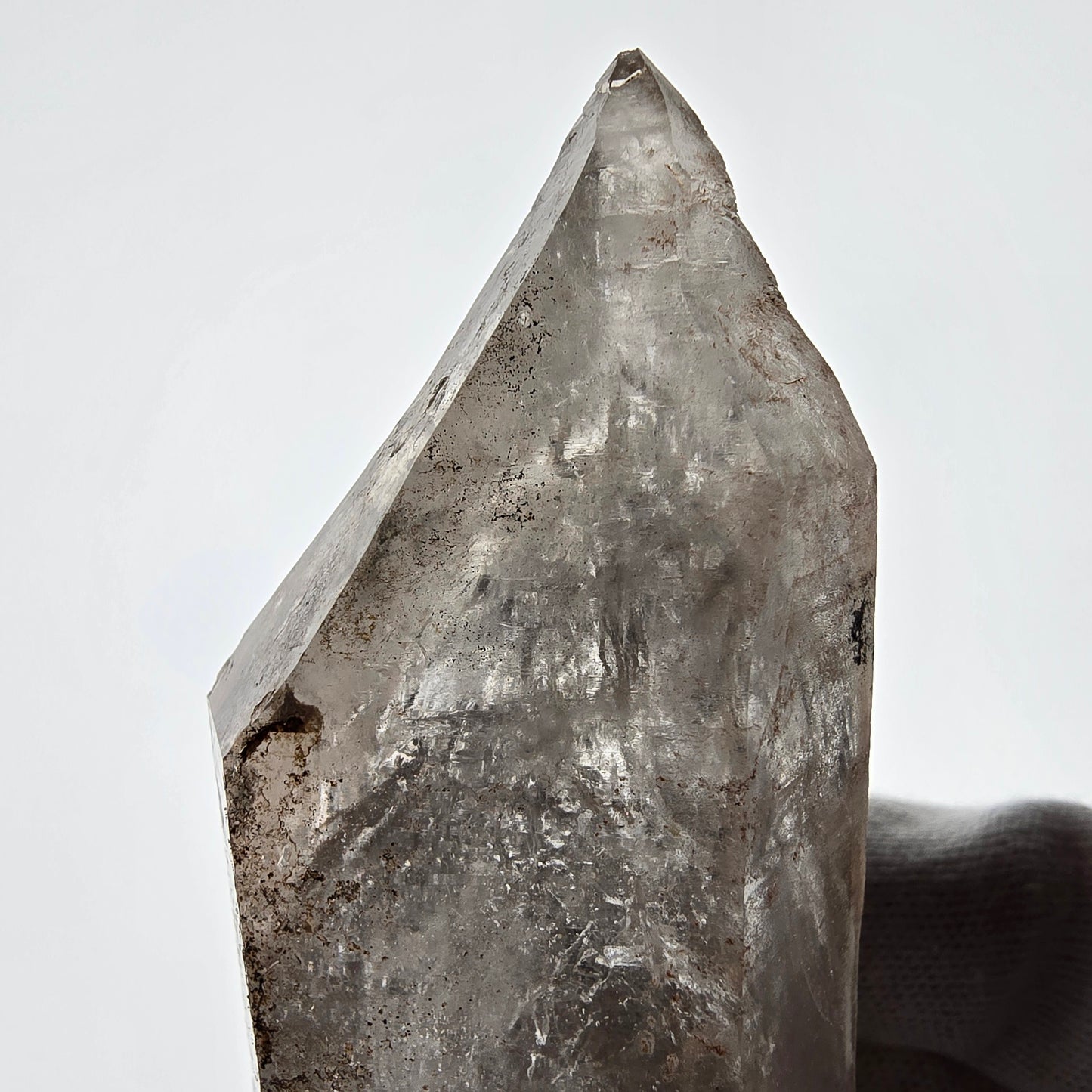 Skeleton Phantom Smoky Quartz DT Scepter, UV Calcite Valentine Pocket, Namibia 95*40*33mm