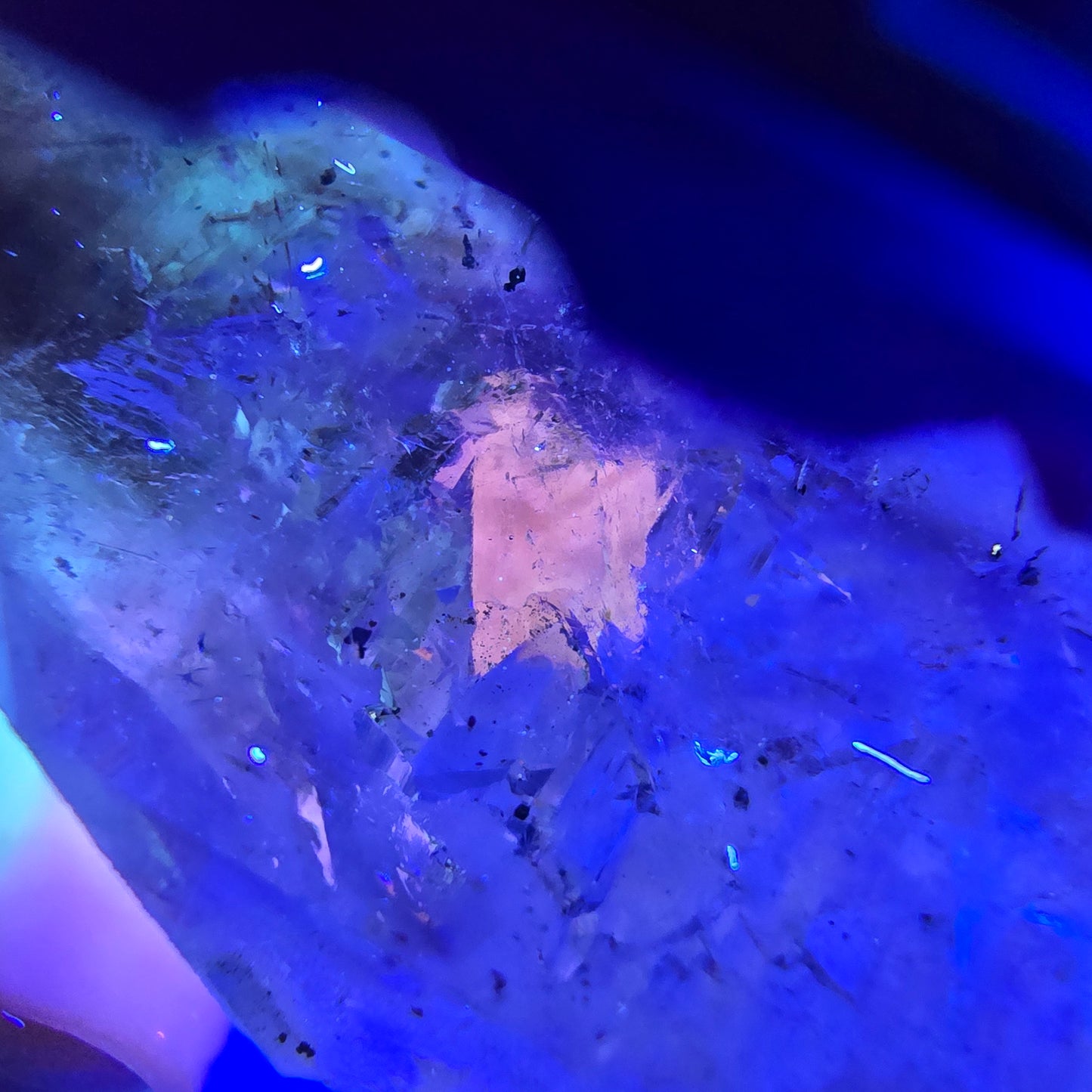 Sceptre d'améthyste hématite Enhydro, mine de calcite UV Streep, Namibie 81 x 22 x 21 mm