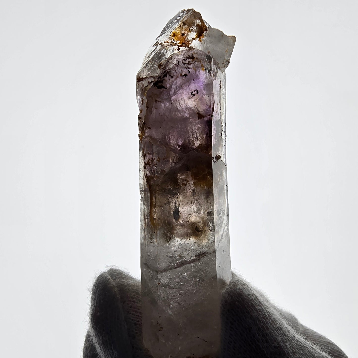 Améthyste fantôme Enhydro, 1x Bubble Streep Mine, Namibie 76*23*16mm
