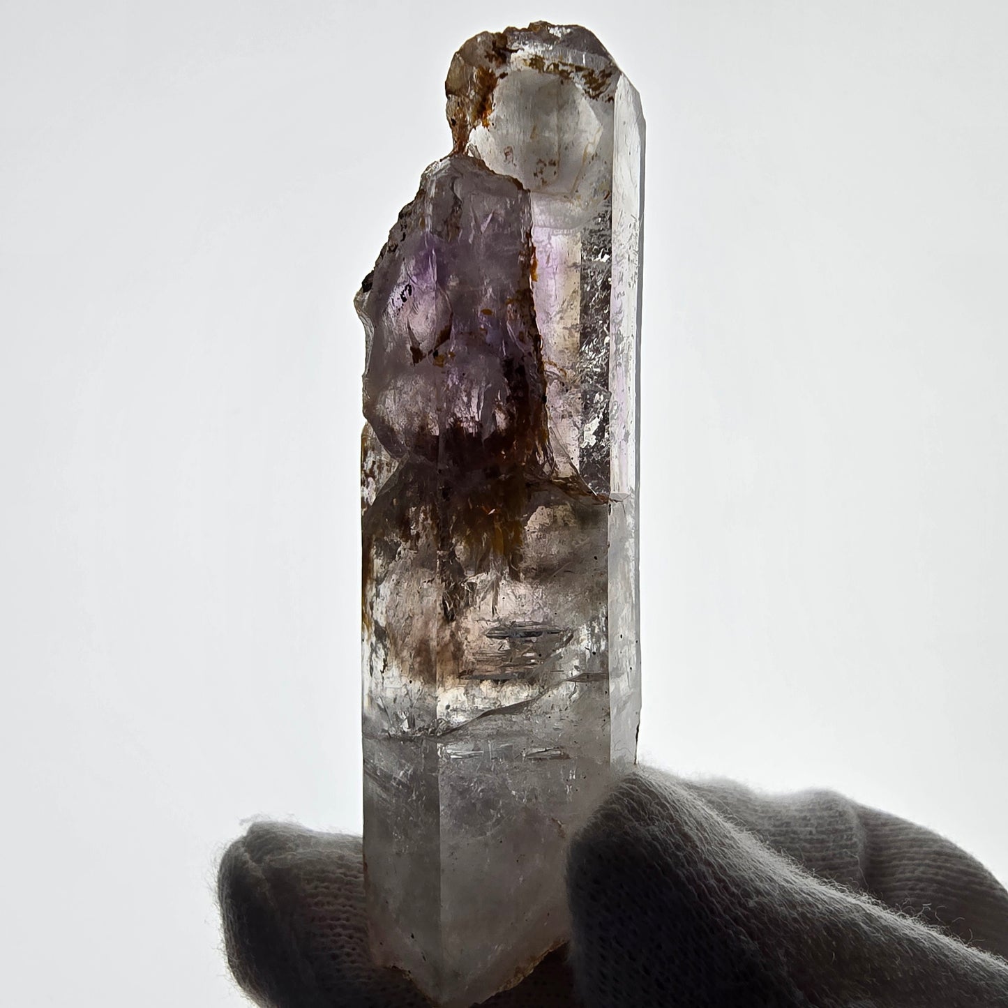 Améthyste fantôme Enhydro, 1x Bubble Streep Mine, Namibie 76*23*16mm