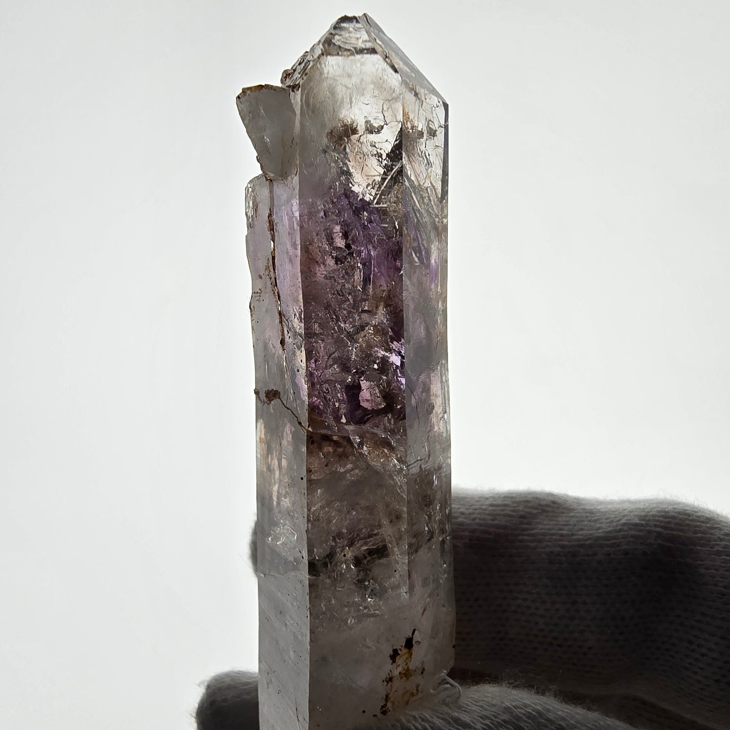 Améthyste fantôme Enhydro, 1x Bubble Streep Mine, Namibie 76*23*16mm