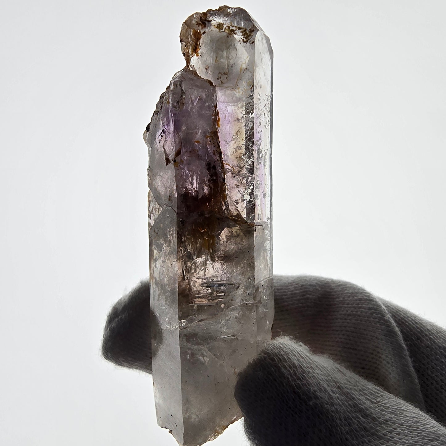 Améthyste fantôme Enhydro, 1x Bubble Streep Mine, Namibie 76*23*16mm