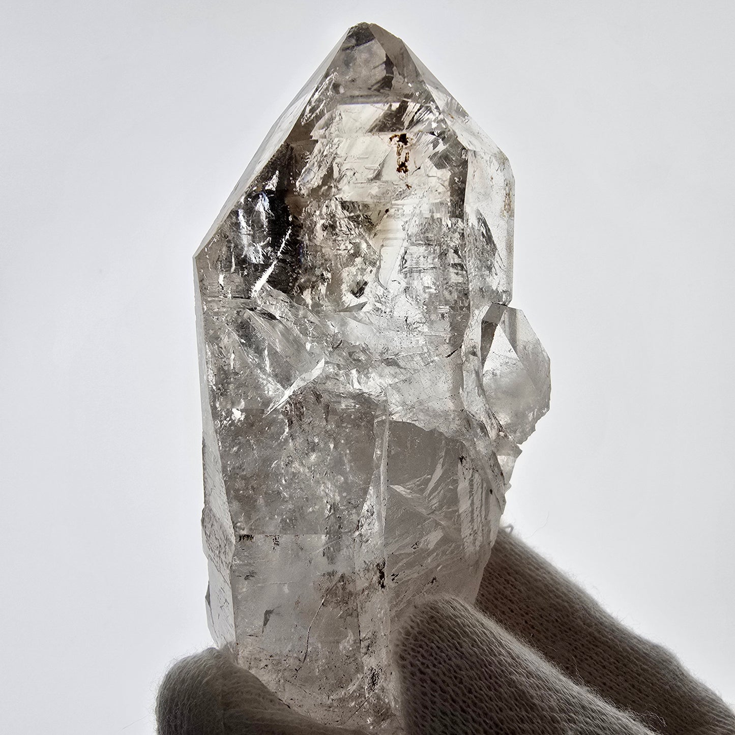 Enhydro Skeleton Smoky Quartz Scepter, UV Calcite Valentine Pocket Namibia 82*41*29mm