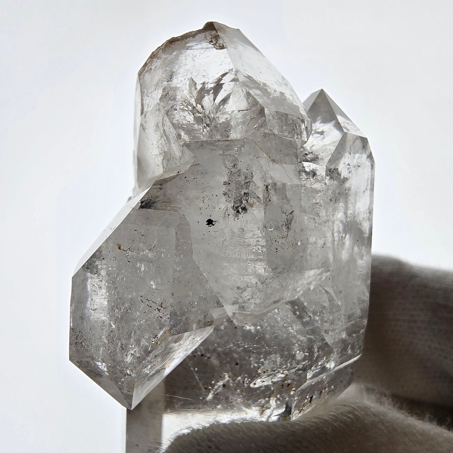 Gobo de poche Skeleton Phantom Smoky Quartz DT Zepter Valentine. Namibie 71 x 33 x 35 mm