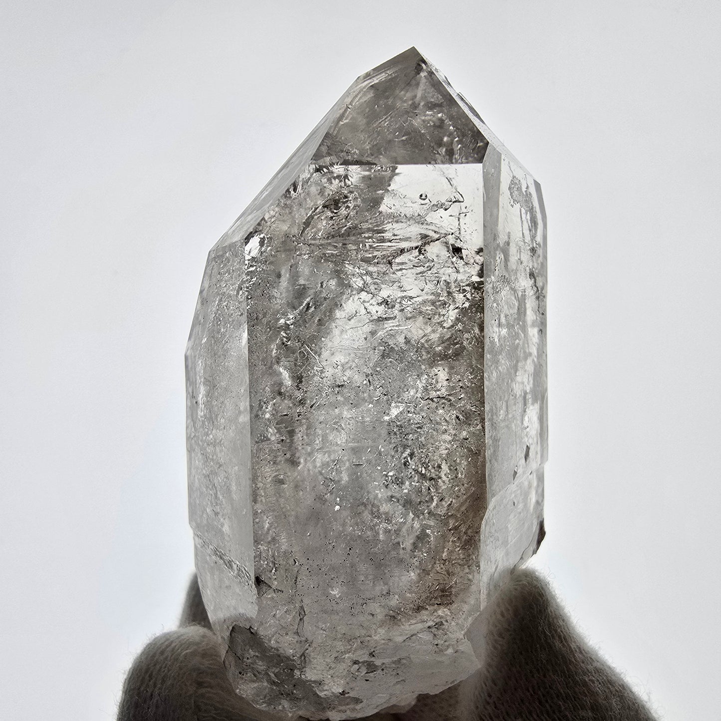 Enhydro Skeleton Phantom Smoky Quartz Scepter, 2x Bubble Valentine Pocket, Namibia 76*44*32mm