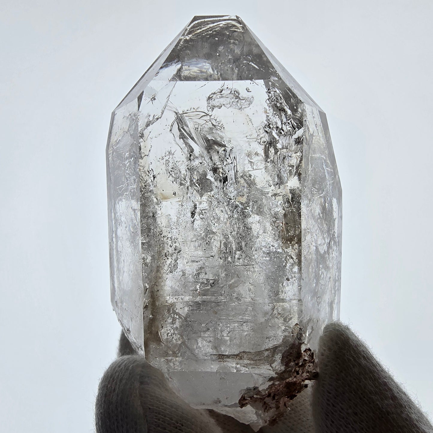 Enhydro Skeleton Phantom Smoky Quartz Scepter, 2x Bubble Valentine Pocket, Namibia 76*44*32mm