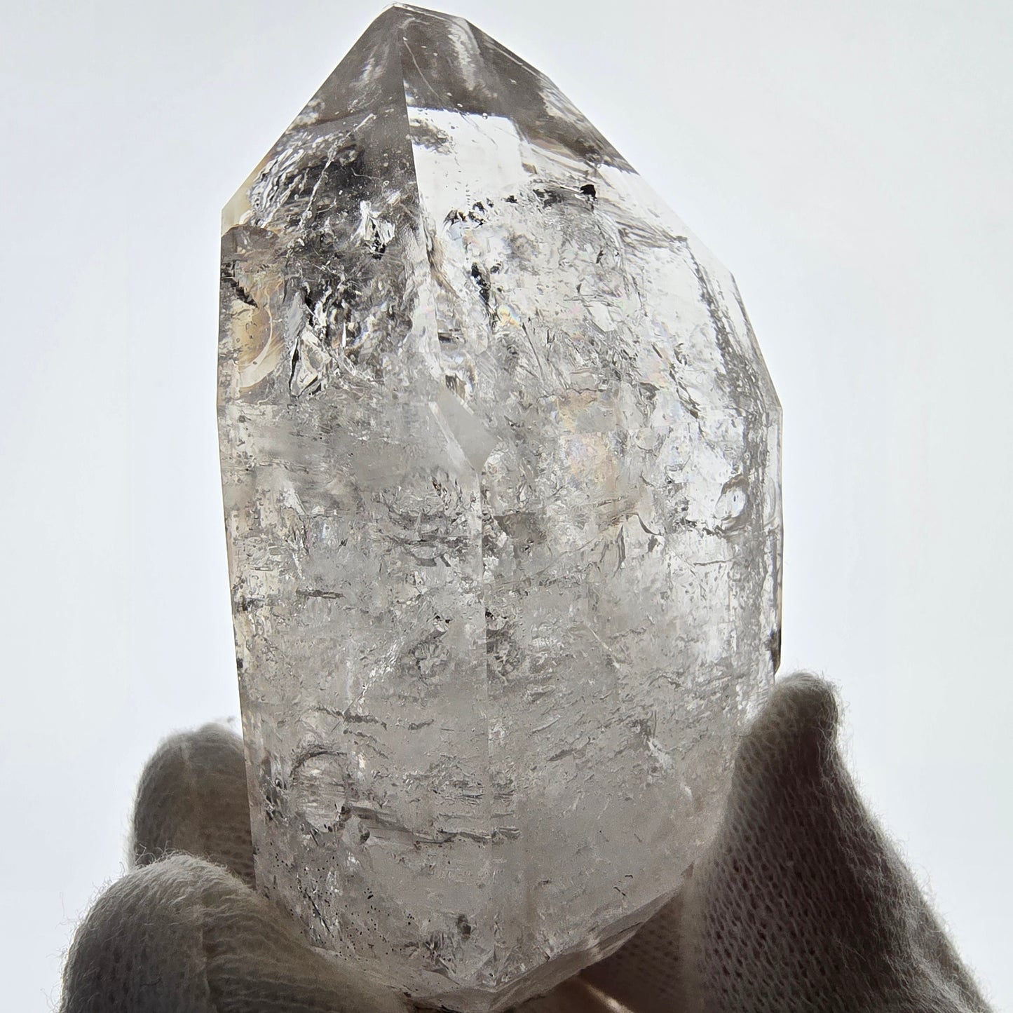 Enhydro Skeleton Phantom Smoky Quartz Scepter, 2x Bubble Valentine Pocket, Namibia 76*44*32mm