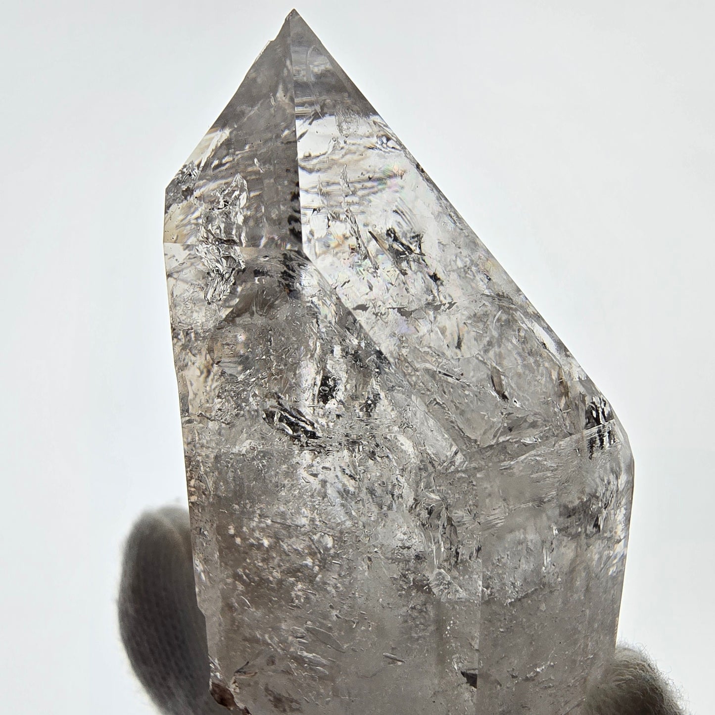 Enhydro Skeleton Phantom Smoky Quartz Scepter, 2x Bubble Valentine Pocket, Namibia 76*44*32mm