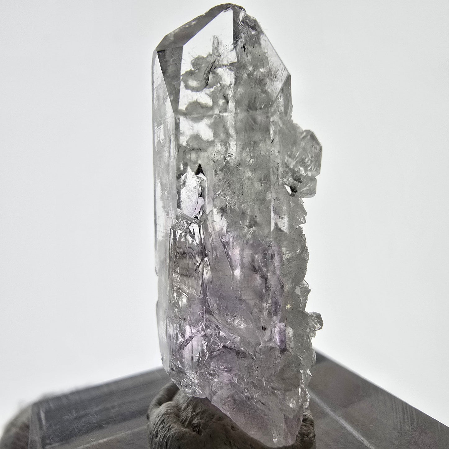 Phantom Amethyst with Analcim, Prehnite Streep Mine, Goboboseb, Namibia 33*15*10mm