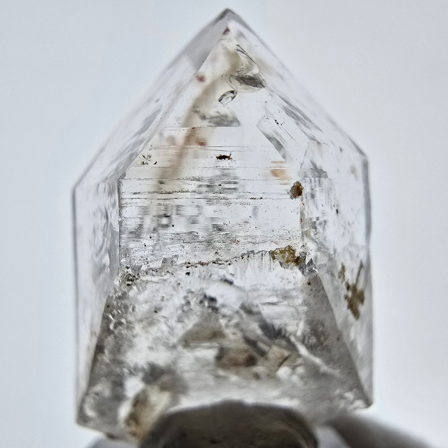 Quartz fumé fantôme lémurien Enhydro, 3 bulles (grandes), Streep Mine, Namibie, 44 x 27 x 23 mm