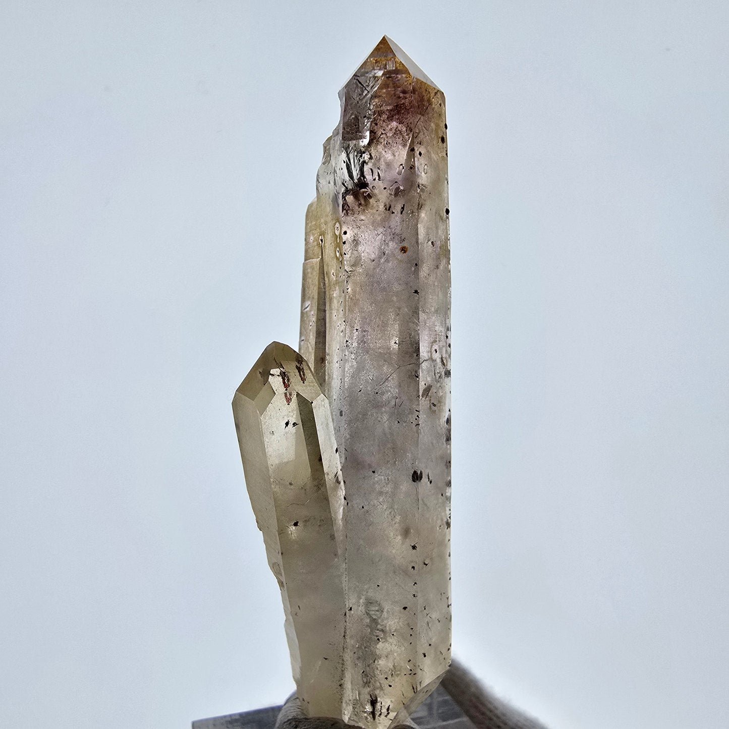 Harlekin Phantom Amethyst DT Zepter, UV Calcit Streep Mine, Namibia 70*19*19mm