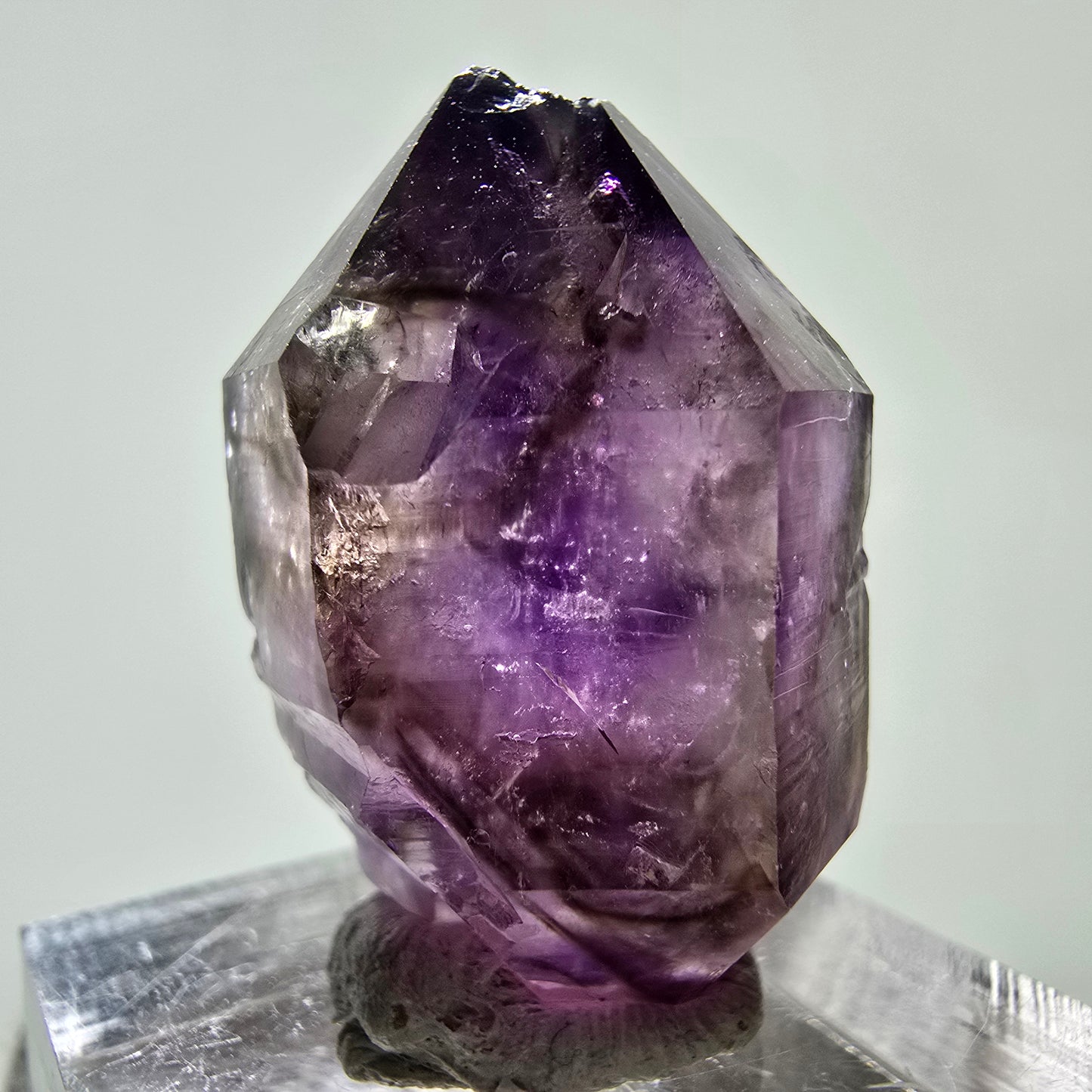Sceptre Enhydro Phantom Amethyst DT, 1x Bubble Brandberg, Namibie 30*21*17mm