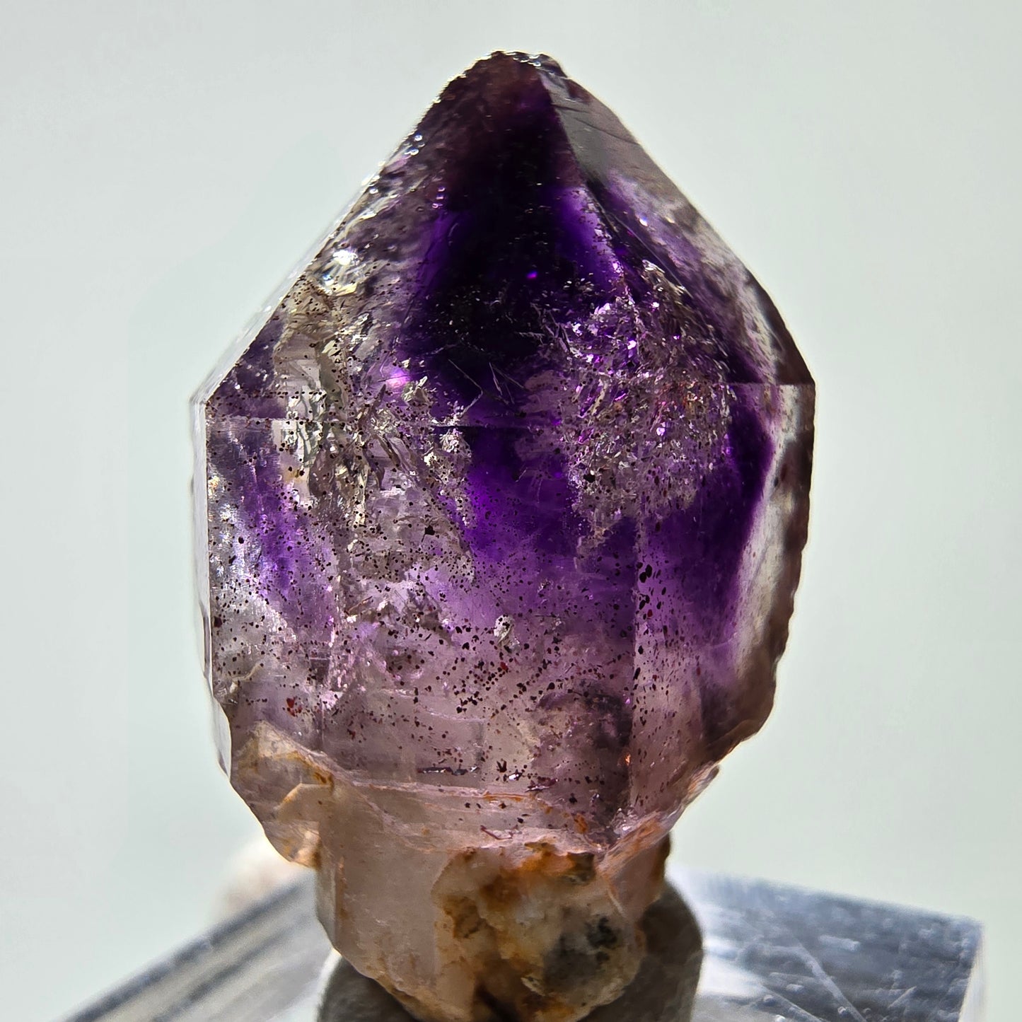 Pointe de sceptre d'améthyste fantôme Enhydro, 1x Bubble Brandberg, Namibie 33*21*16 mm