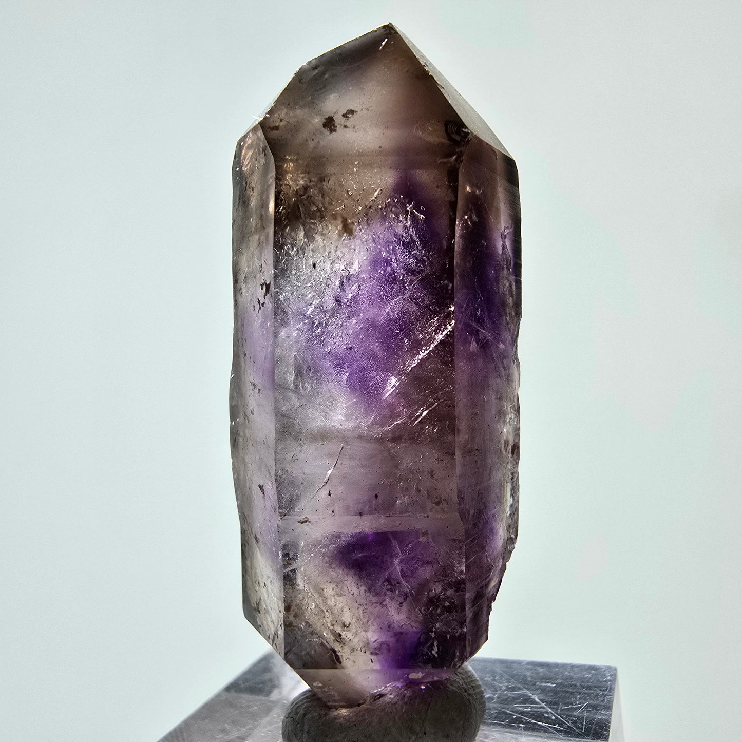 Améthyste fantôme rare DT Scepter Point Brandberg, Namibie 48 x 21 x 15 mm