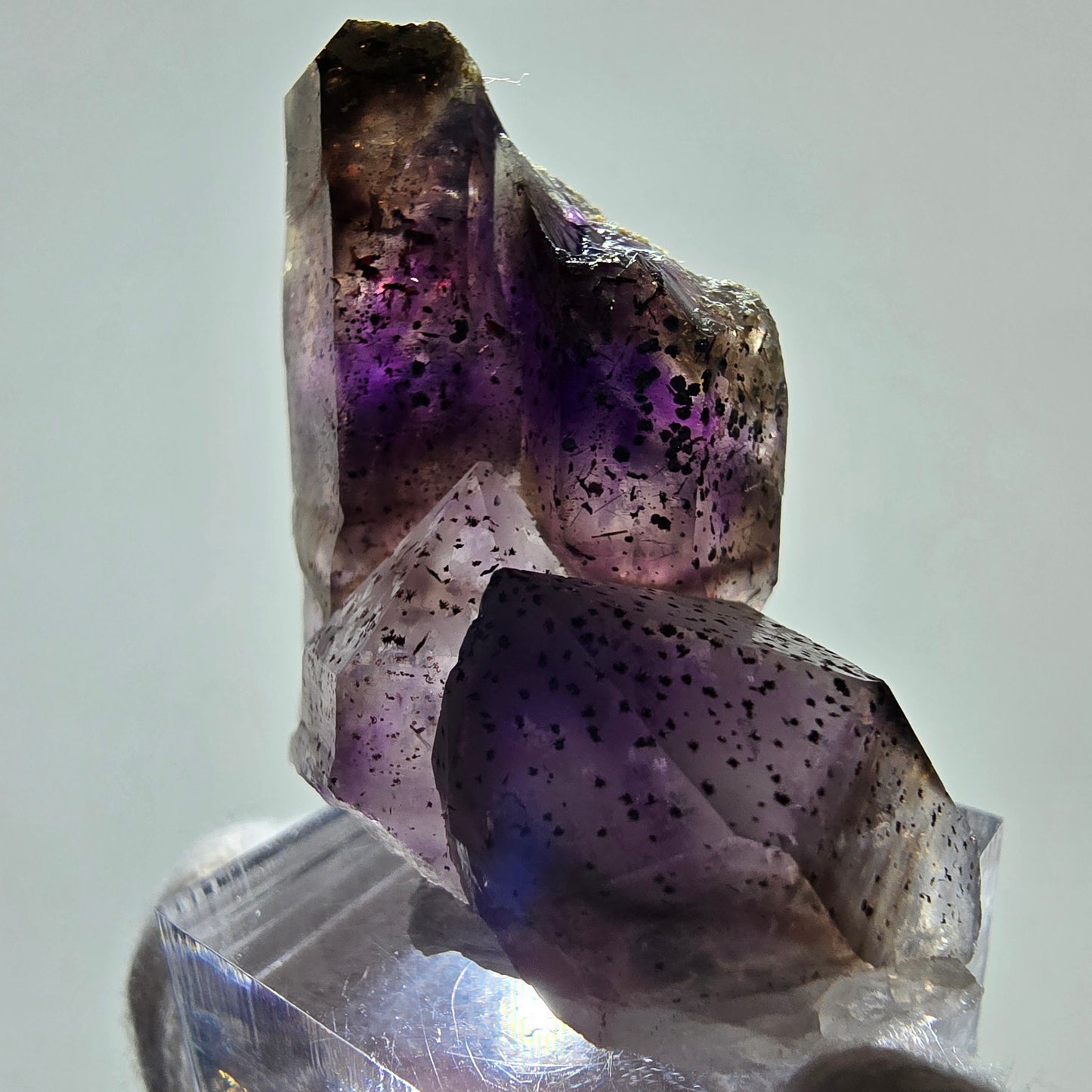 Rare spécimen de sceptre d'améthyste fantôme, Brandberg, Namibie, 39 x 39 x 20 mm