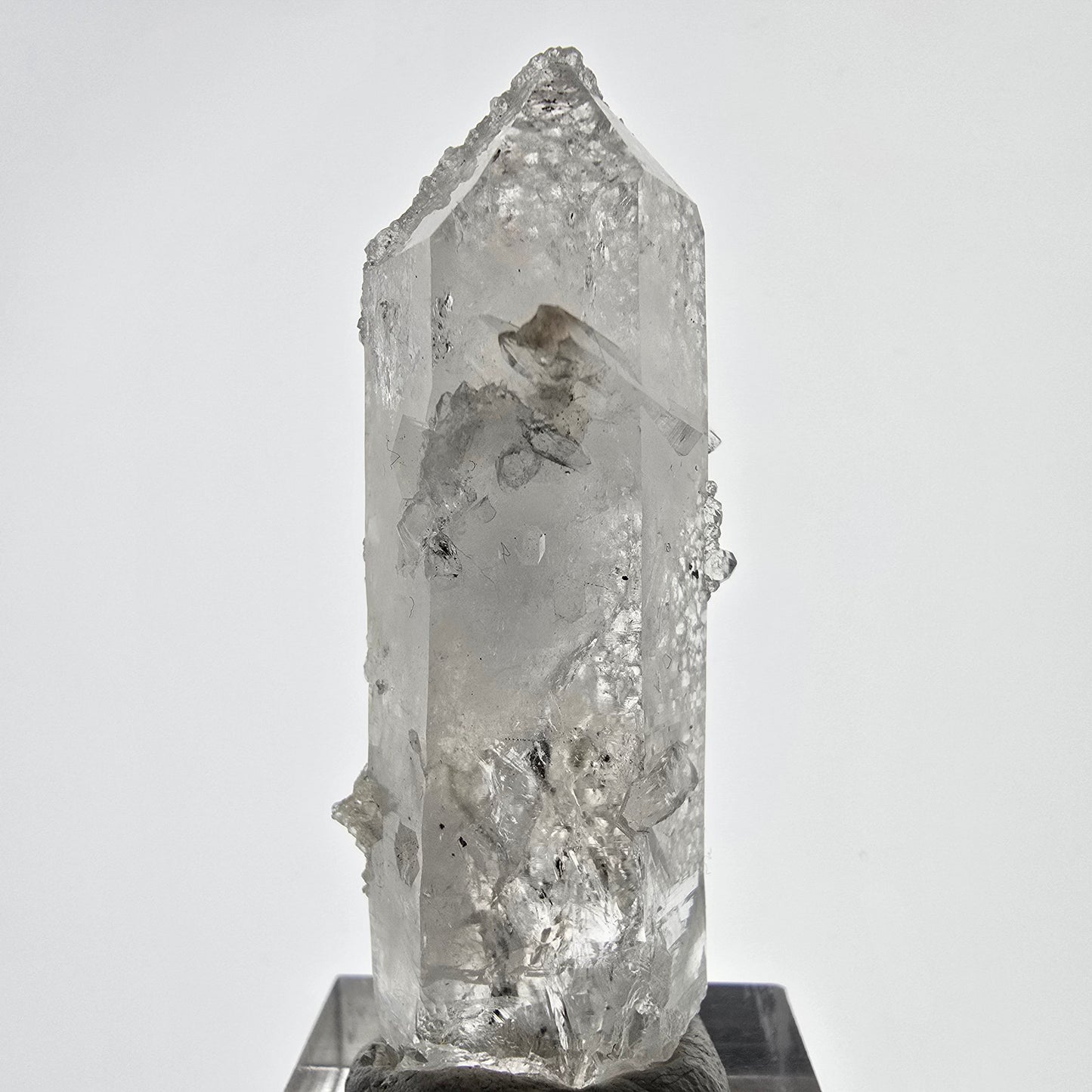 Phantom Smoky Quartz Point with Analcime Streep Mine, Goboboseb, Namibia 55*22*21mm