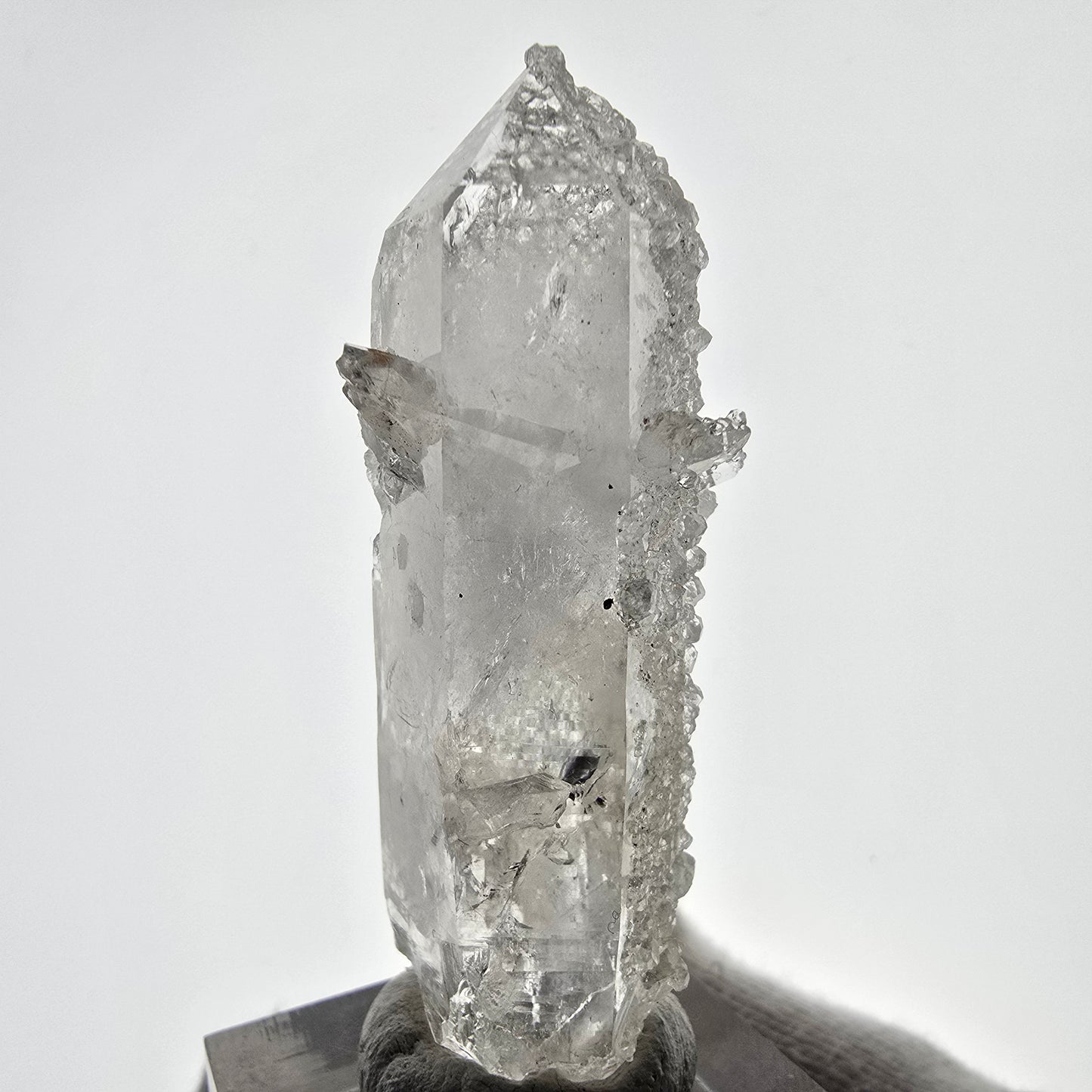 Phantom Smoky Quartz Point with Analcime Streep Mine, Goboboseb, Namibia 55*22*21mm