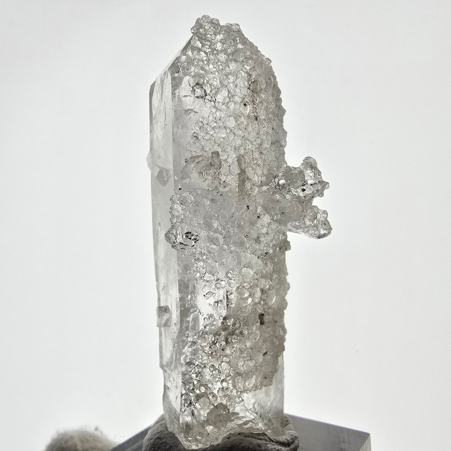 Phantom Smoky Quartz Point with Analcime Streep Mine, Goboboseb, Namibia 55*22*21mm