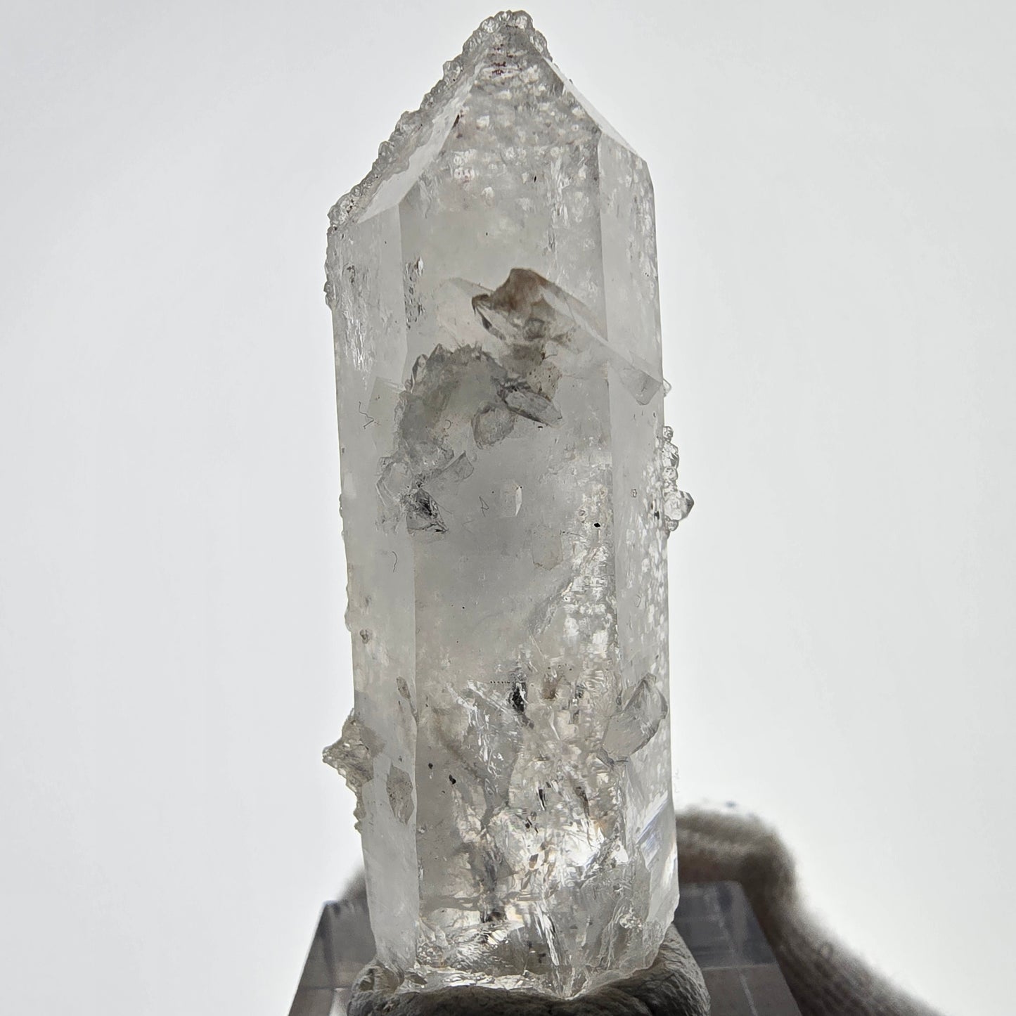 Phantom Smoky Quartz Point with Analcime Streep Mine, Goboboseb, Namibia 55*22*21mm