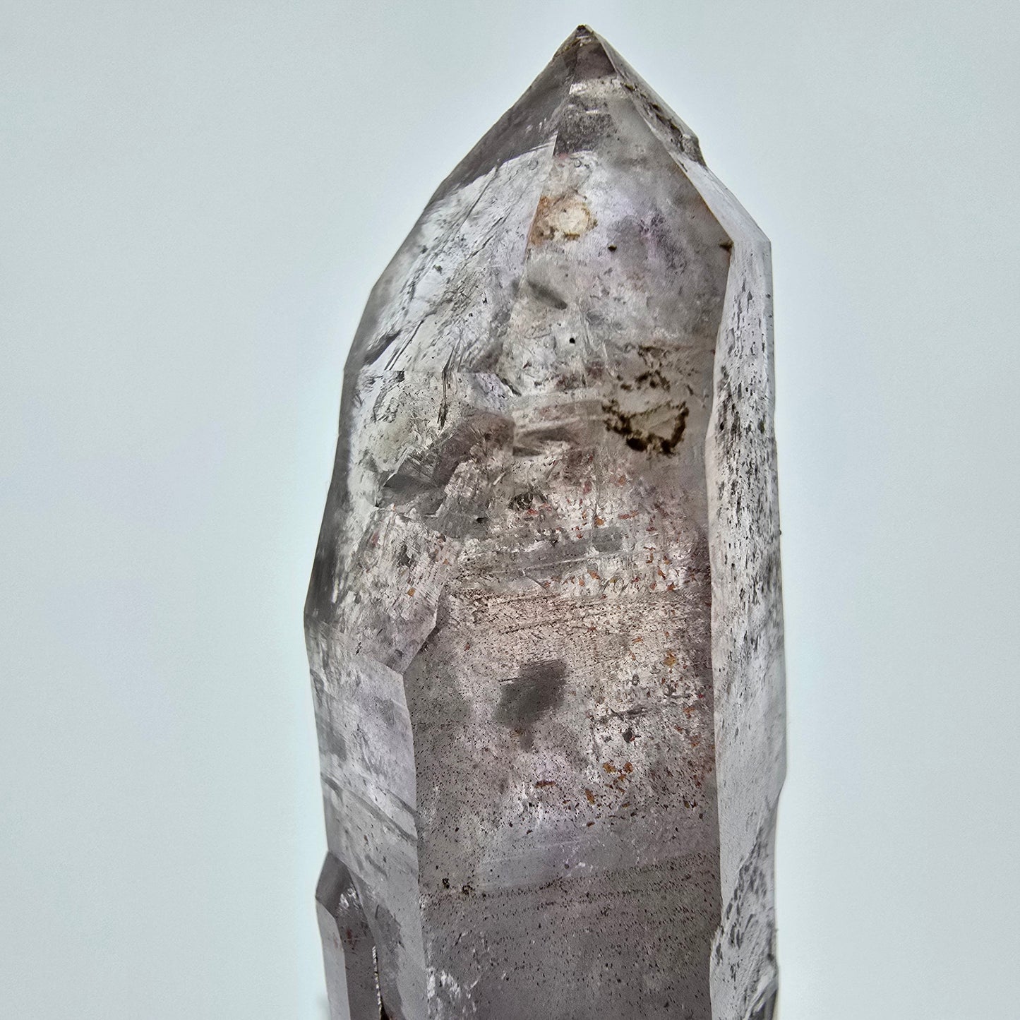 Sceptre d'améthyste fantôme Enhydro, 2 pochettes à bulles Saint-Valentin, Namibie 60 x 21 x 16 mm