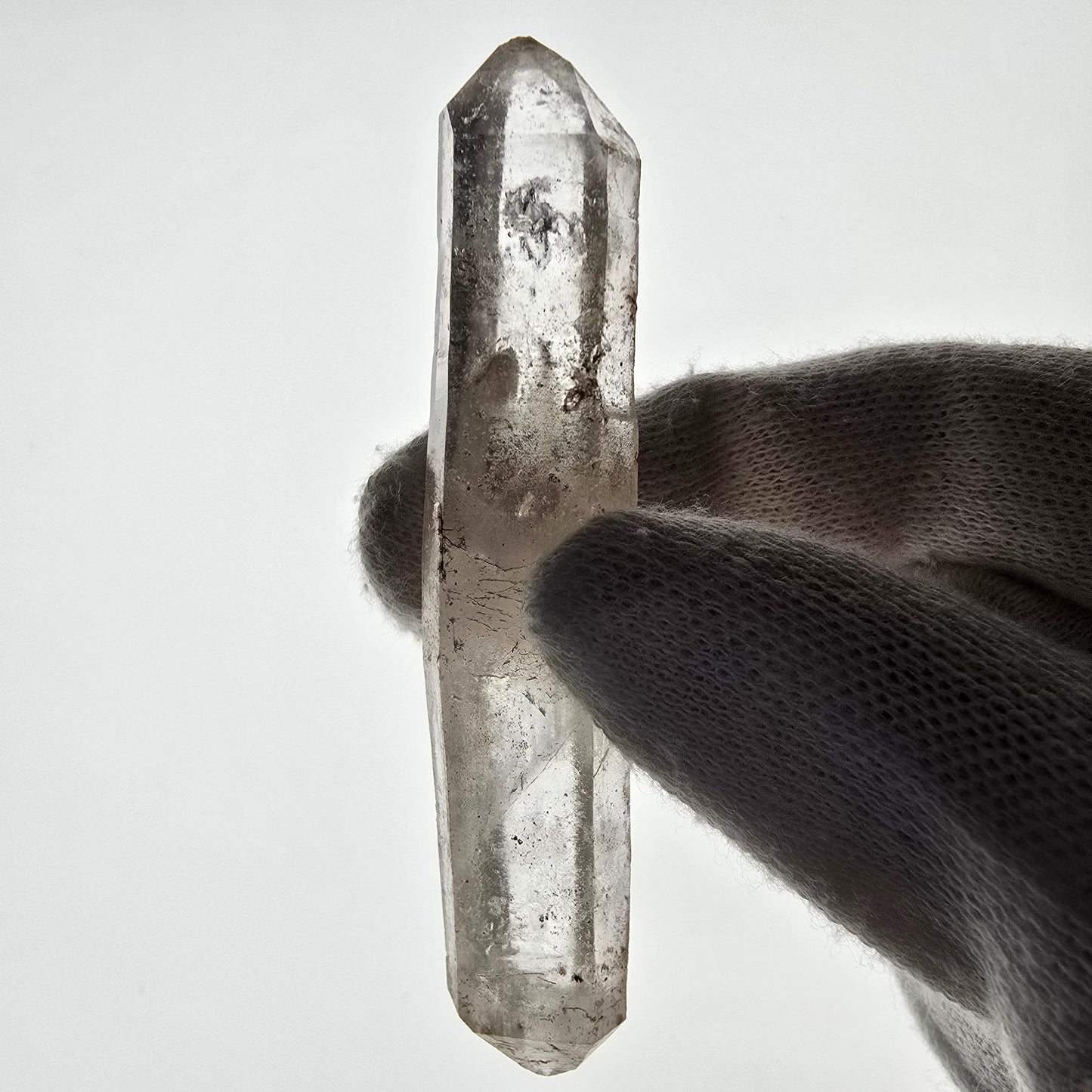 Enhydro Skeleton Smoky Quartz DT Scepter, 1x Bubble Valentine Pocket, Namibia 77*15*12mm